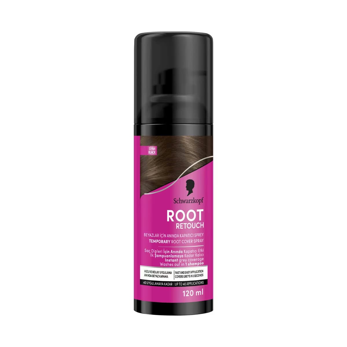 Root Retoucher Saç Boyası Siyah 120 ml - Gratis