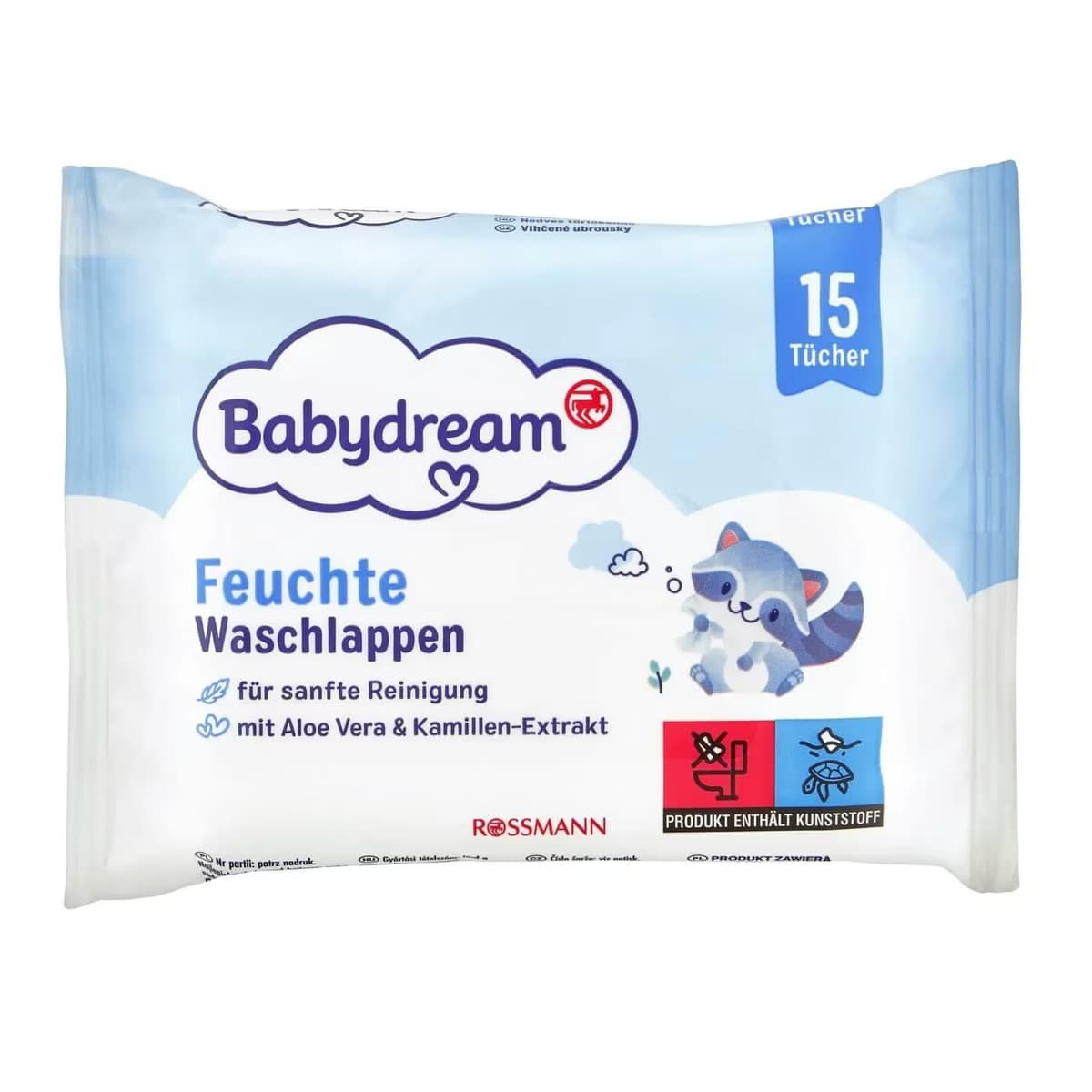 Babydream Bebek Islak Mendil Hassas Cilt, Aloe Veralı 15'li