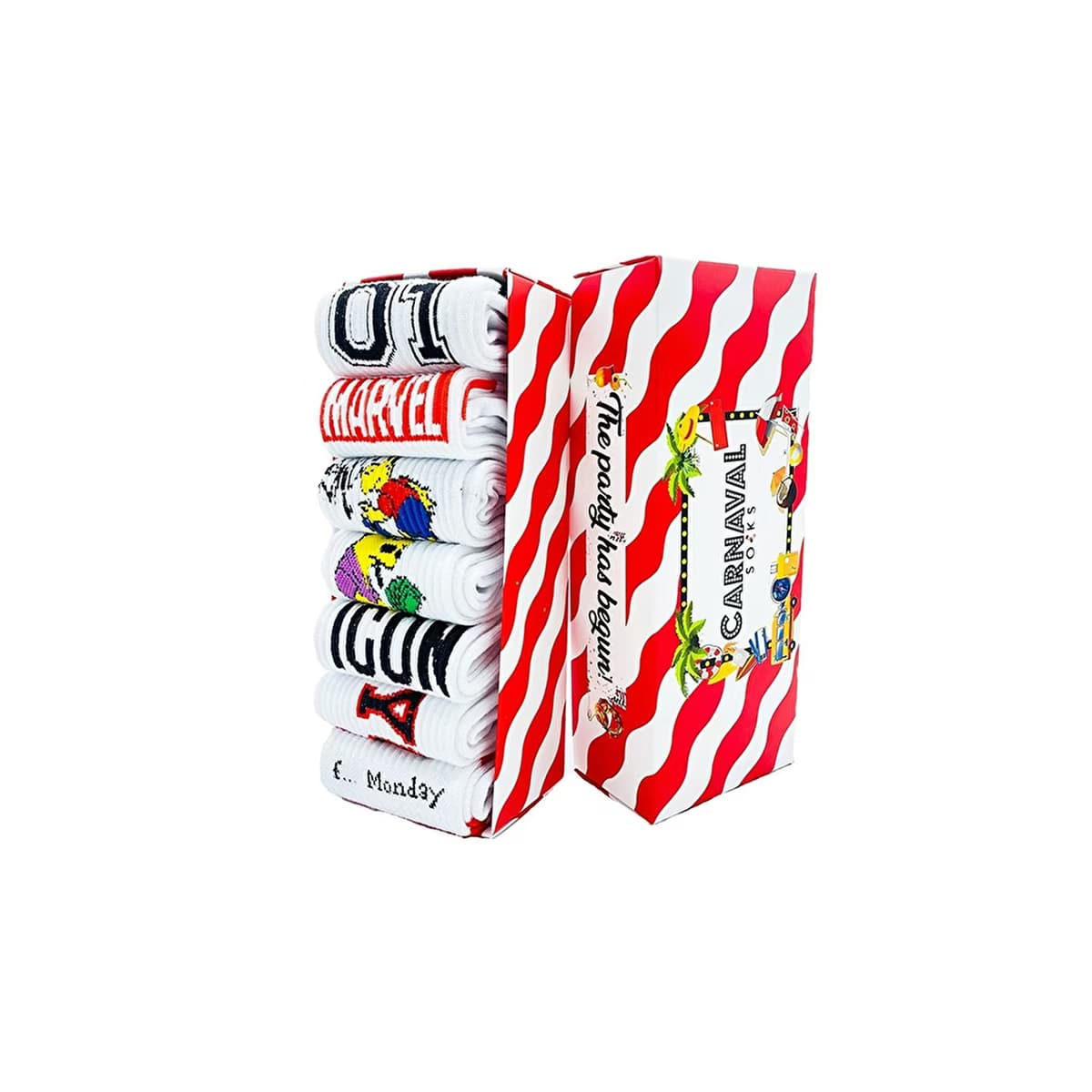 Carnaval Socks 7'li Slogan Tasarımlı Çorap Seti - Gratis