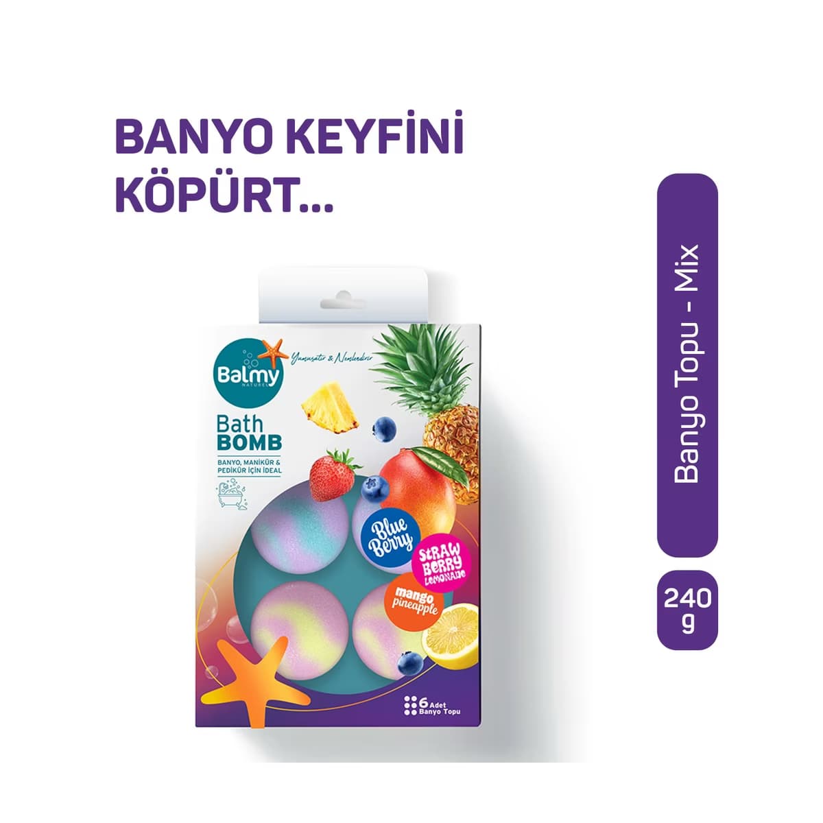 Balmy Banyo Topu 40 gr 6'lı - Gratis