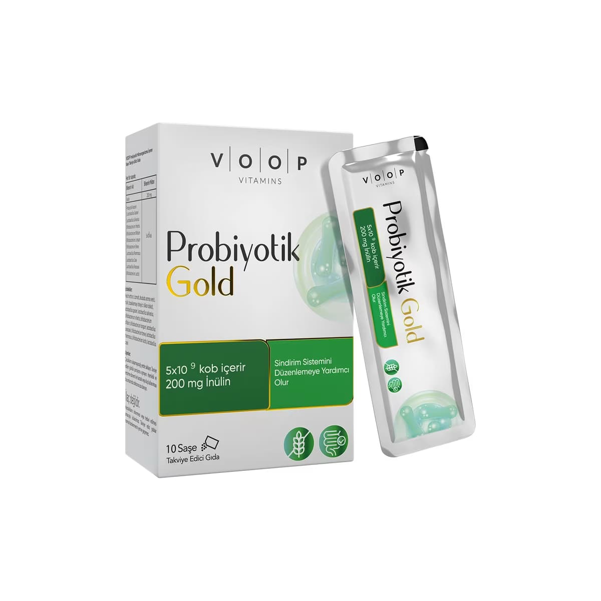 Voop Probiyotik Gold Takviye Edici Gıda 10 Saşe 200mg - Gratis