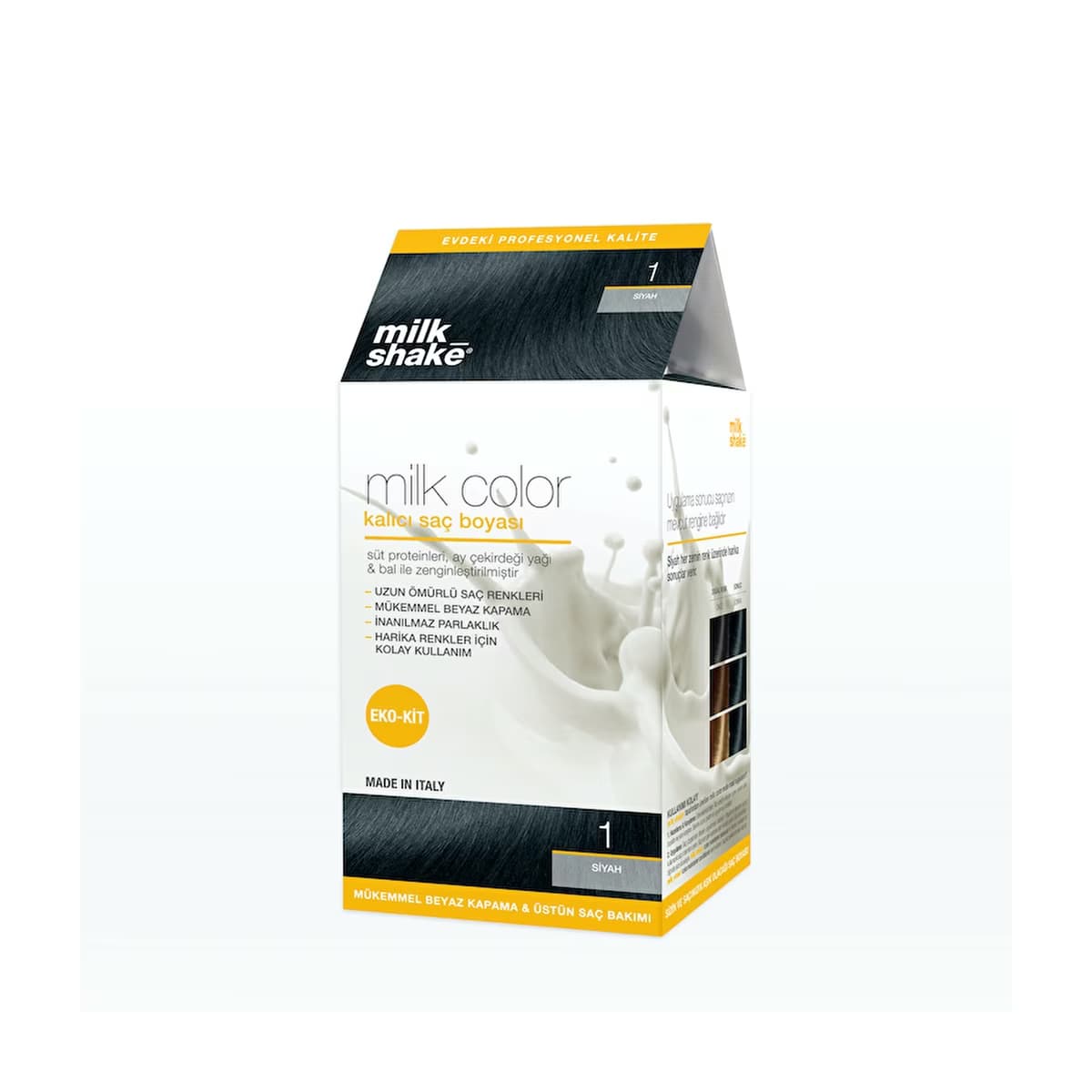 milk_shake Milk Color Eko Kalıcı Saç Boyası Seti 1 Siyah - Gratis