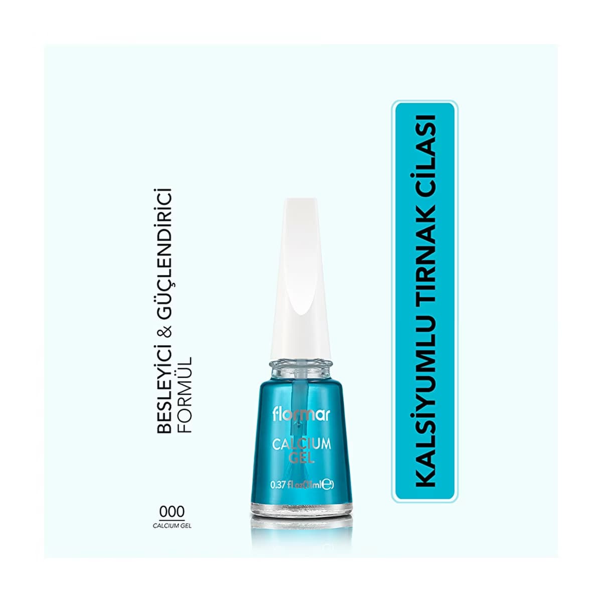 Flormar Calcium Gel Tırnak Güçlendirme Etkili Oje Bazı/Tırnak Cilası 000 - Gratis