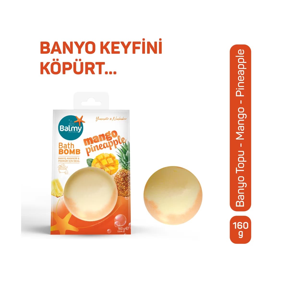 Balmy Banyo Topu Mango Ananas 160 gr - Gratis