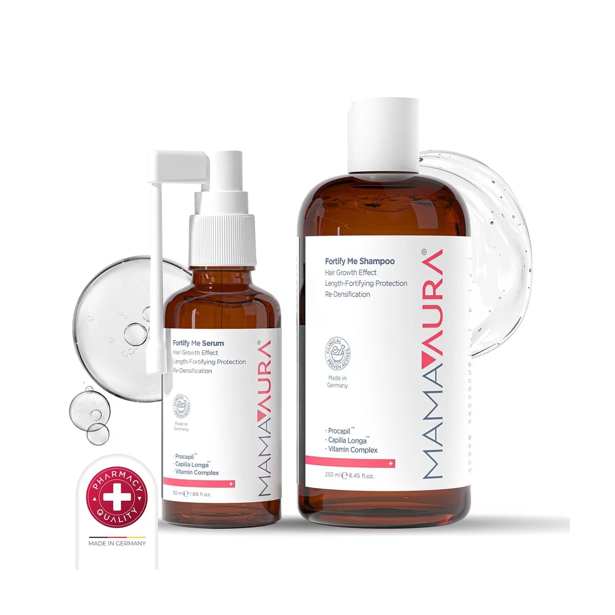 Mamaaura Fortify Me Saç Dökülme Karşıtı Set (Şampuan 250 ml + Serum 50 ml) - Gratis