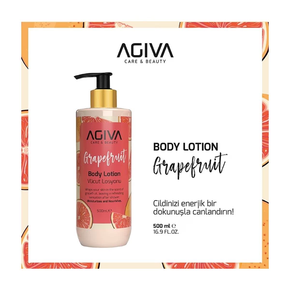 Agiva Care & Beauty Vücut Losyonu Grapefruit 500 ml - Gratis