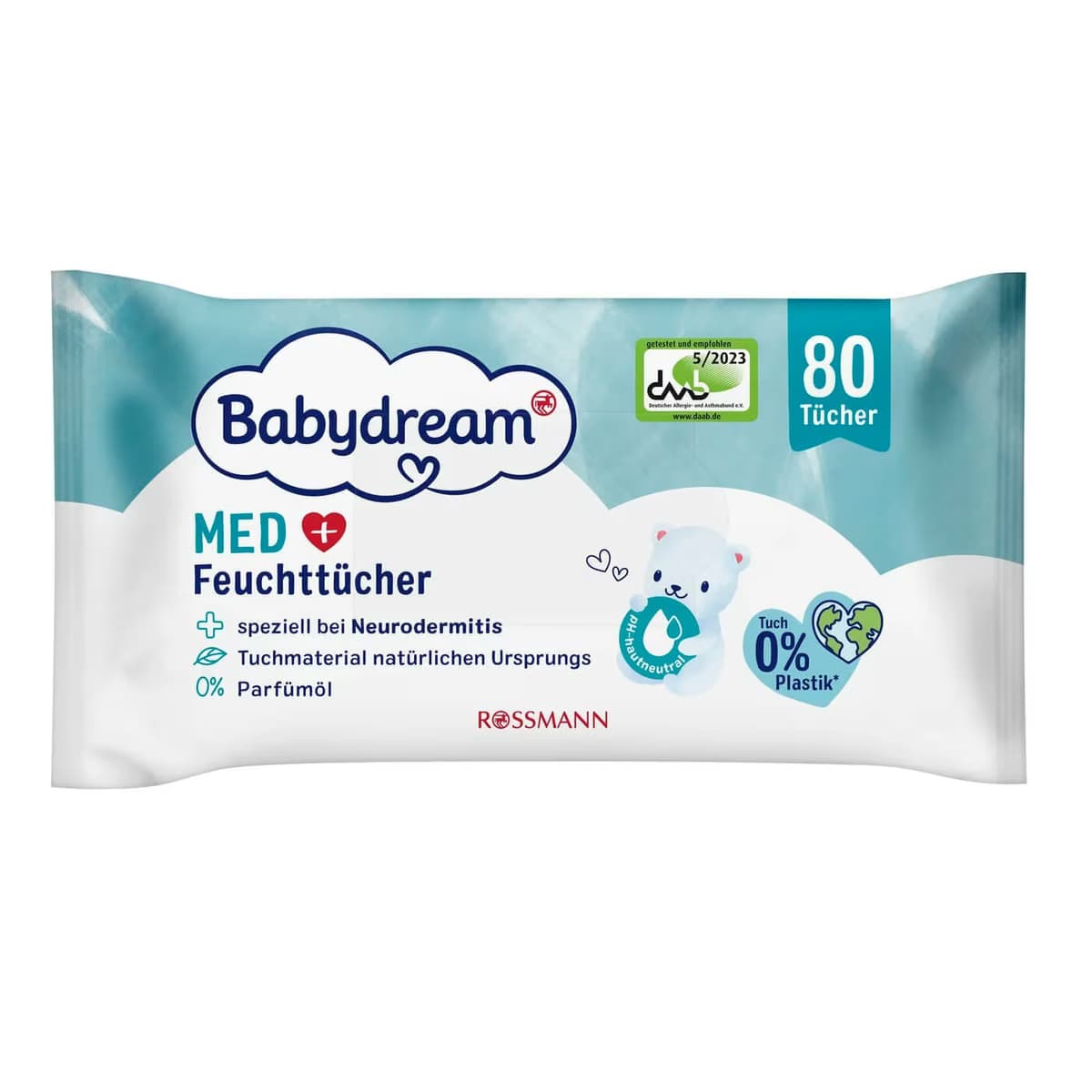 Babydream Bebek Islak Mendil Kuru ve Hassas Cilt, Dağ İğdesi Özlü 80'li