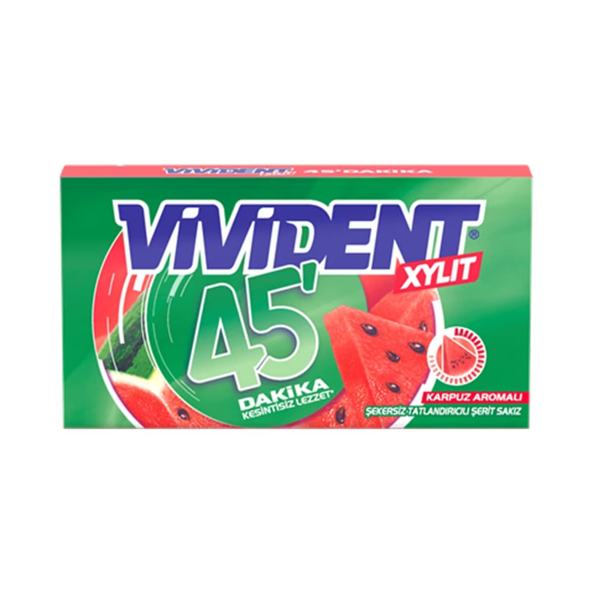 Vivident Xylit 45 Dakika Karpuz Aromalı Sakız 26 gr - Gratis