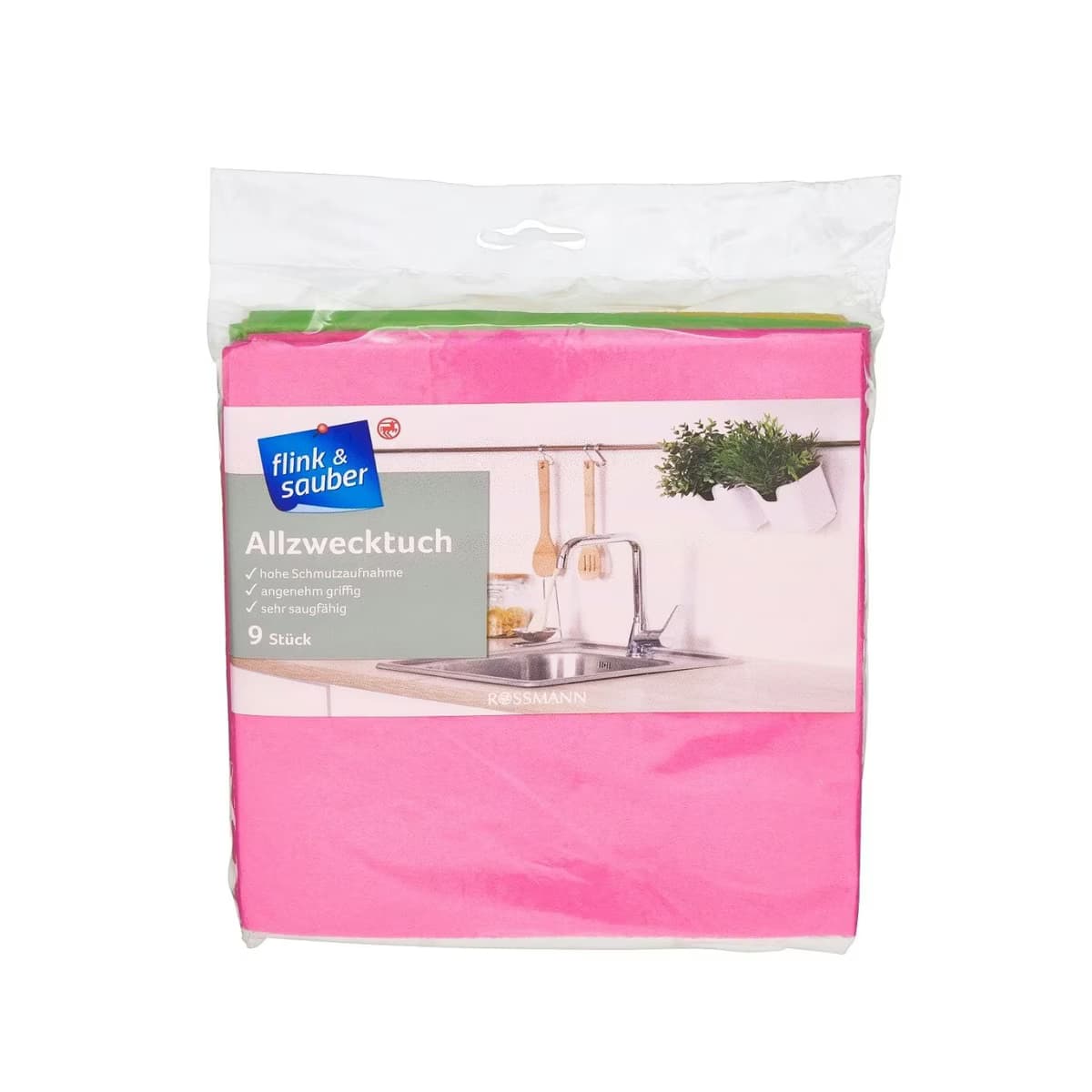 Flink & Sauber Çok Amaçlı Temizlik Bezi 38x38 cm 9 adet
