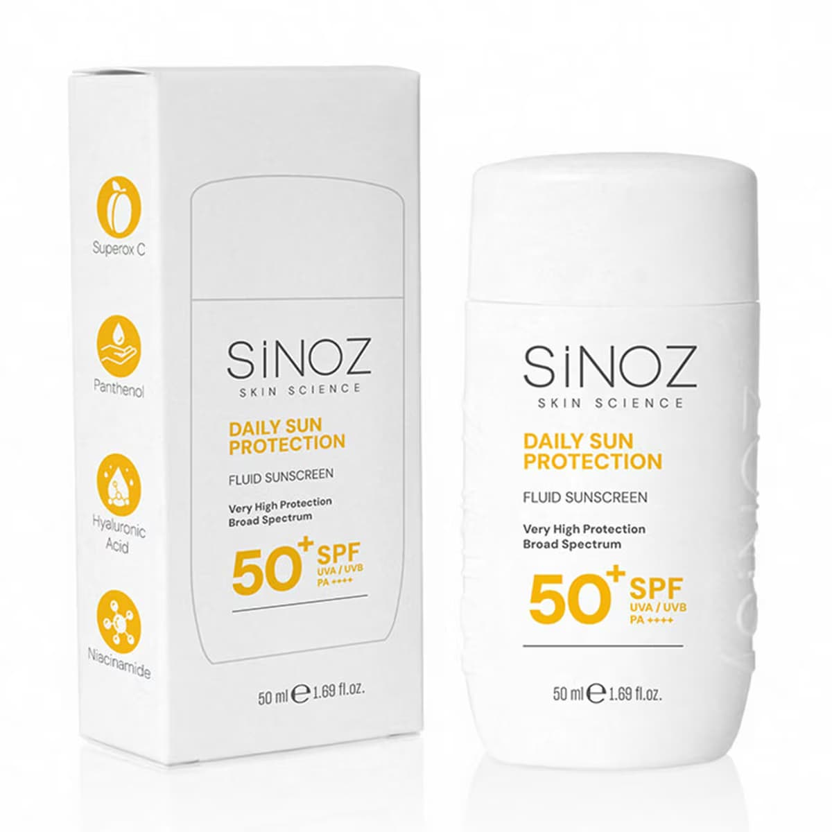 Sinoz Günlük Kullanım Fluid Güneş Kremi Spf50+ 50 ml
