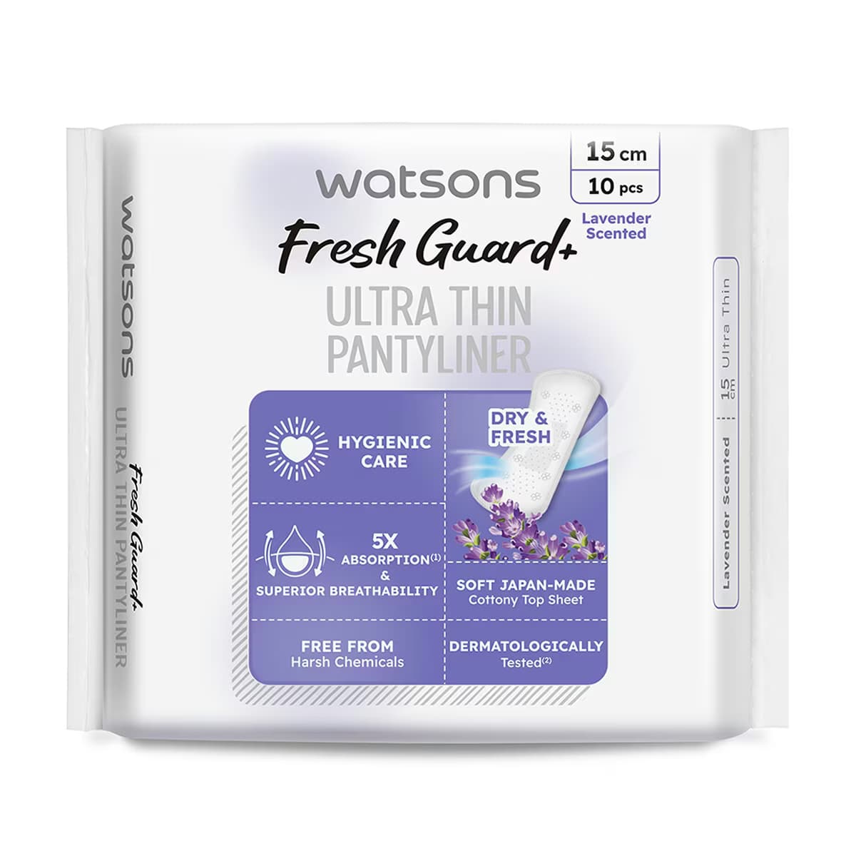 Watsons Fresh+ Ultra İnce Lavanta Günlük Ped 10'lu