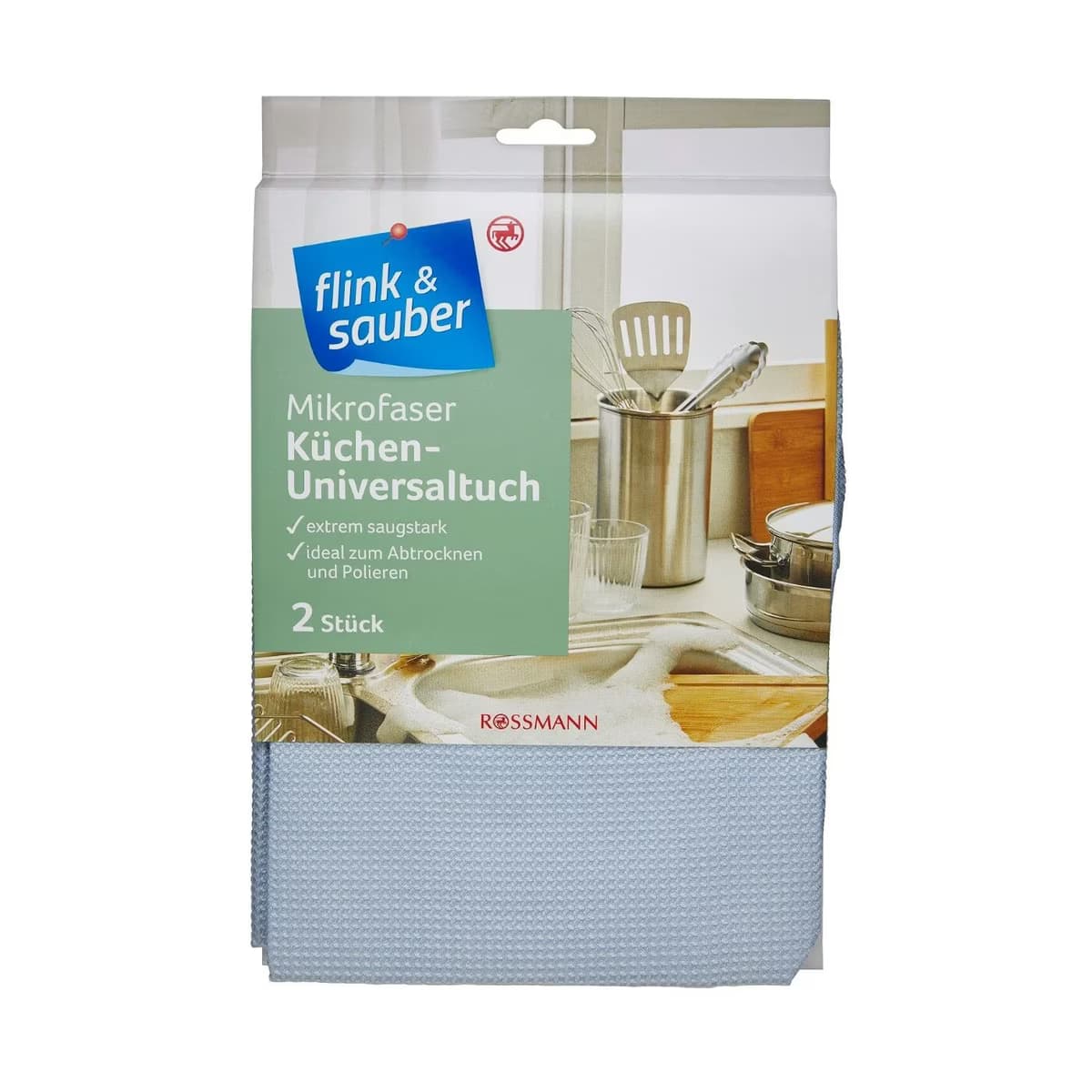 Flink & Sauber Mikrofiber Mutfak Bezi 2'li Tüm Yüzeyler, 2'li