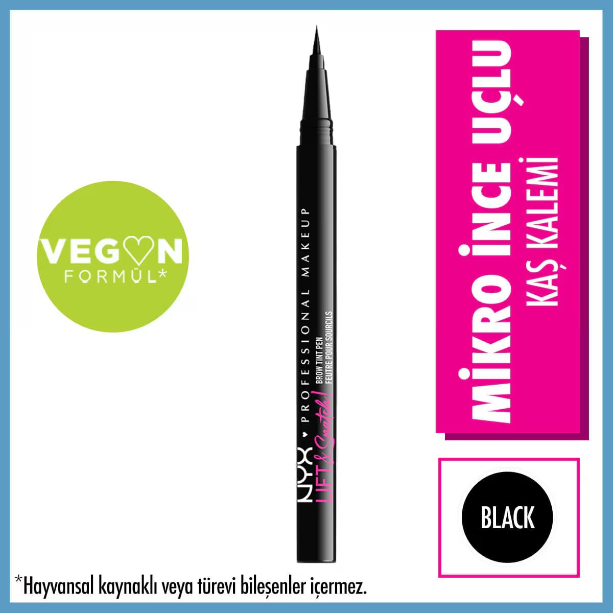 Nyx Professional Makeup Lift and Snatch Kaş Kalemi Pen Black