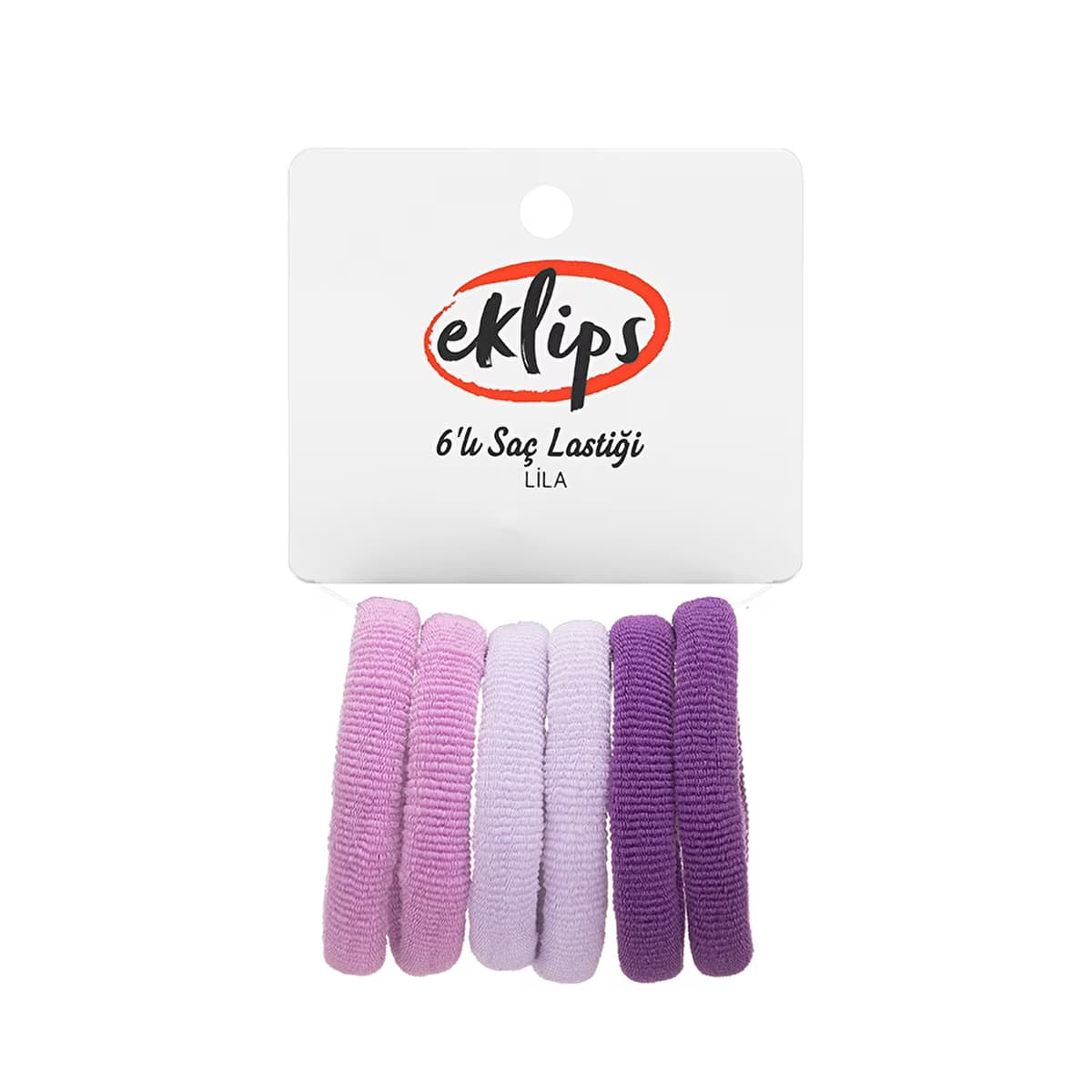 Eklips 6'lı Saç Lastiği Lila - Gratis