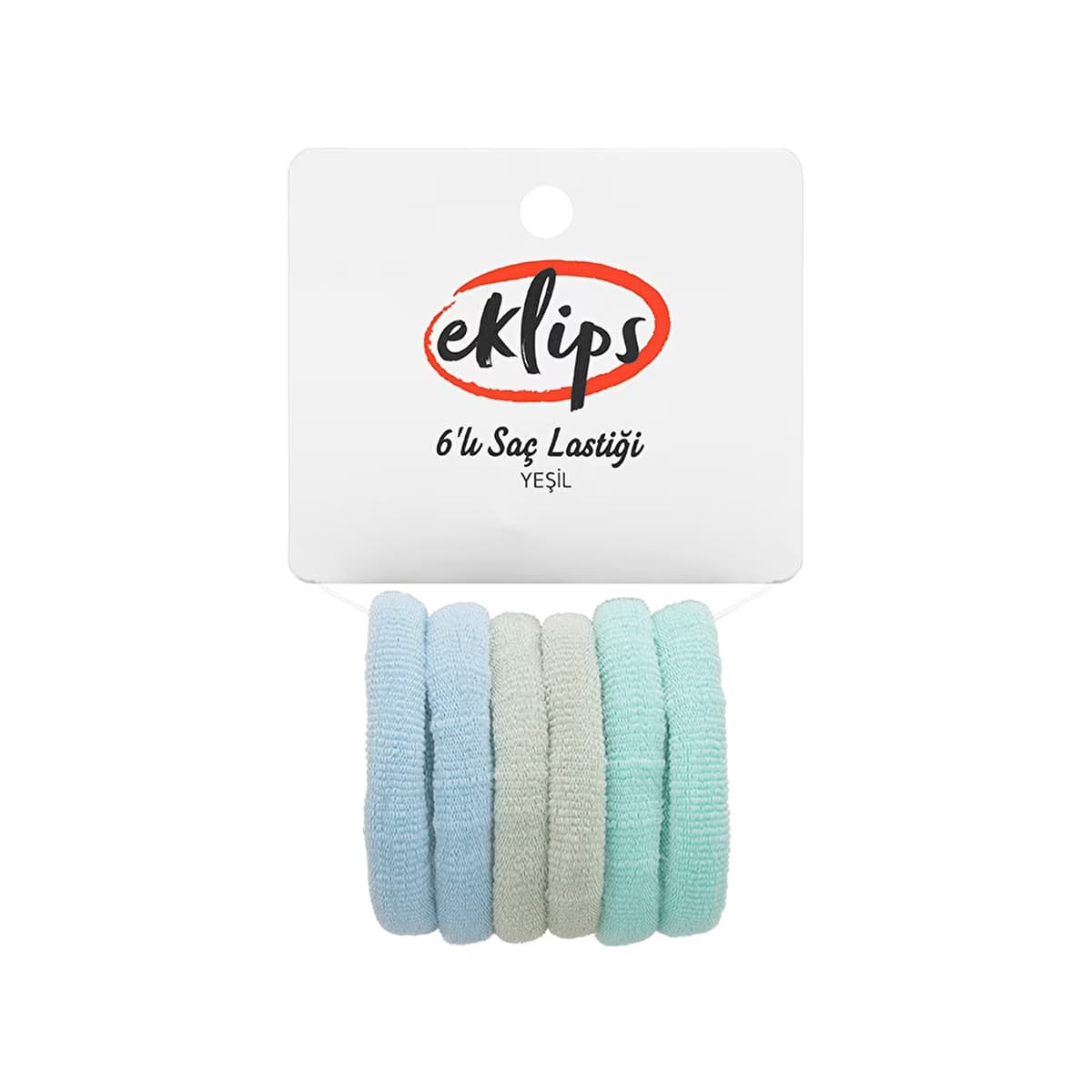 Eklips 6'lı Saç Lastiği Yeşil - Gratis
