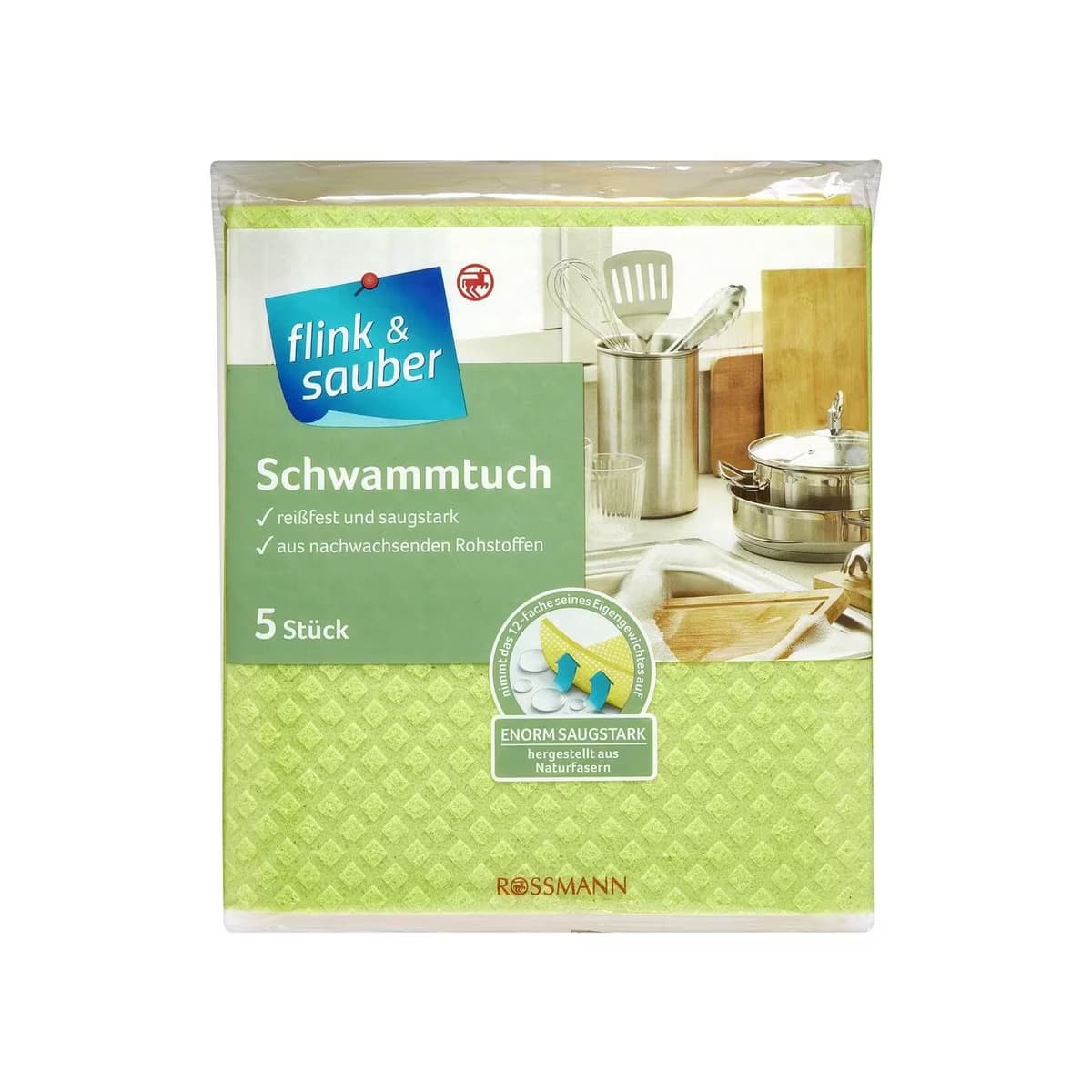 Flink & Sauber Sünger Bezler Renkli 18x19 cm 5'li