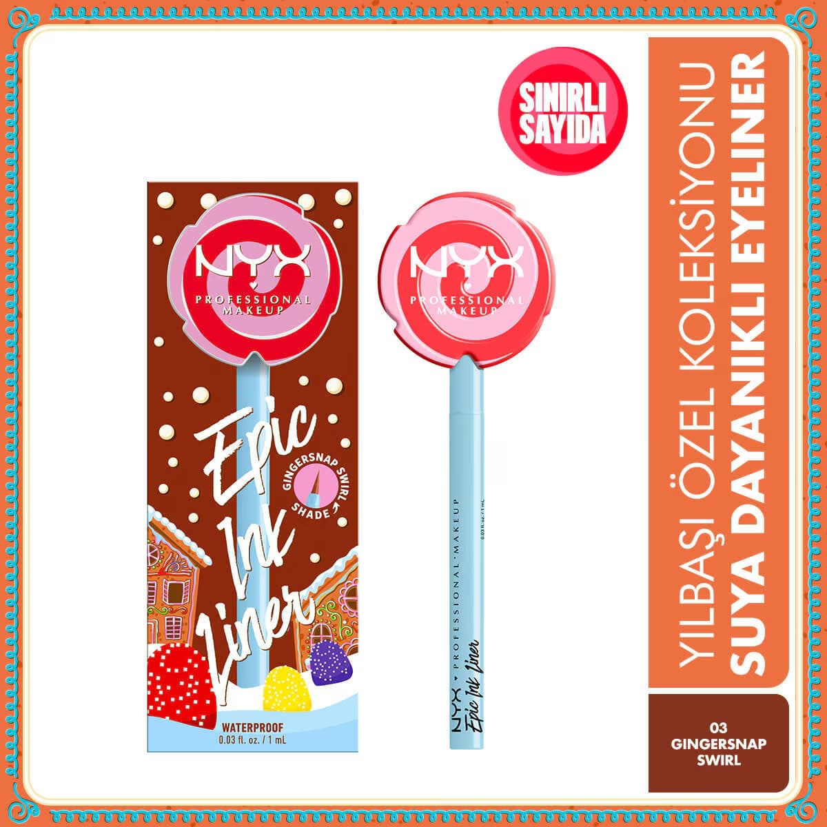 Nyx Professional Makeup Holiday 25 Candy Swirl Liner Gingersnap
