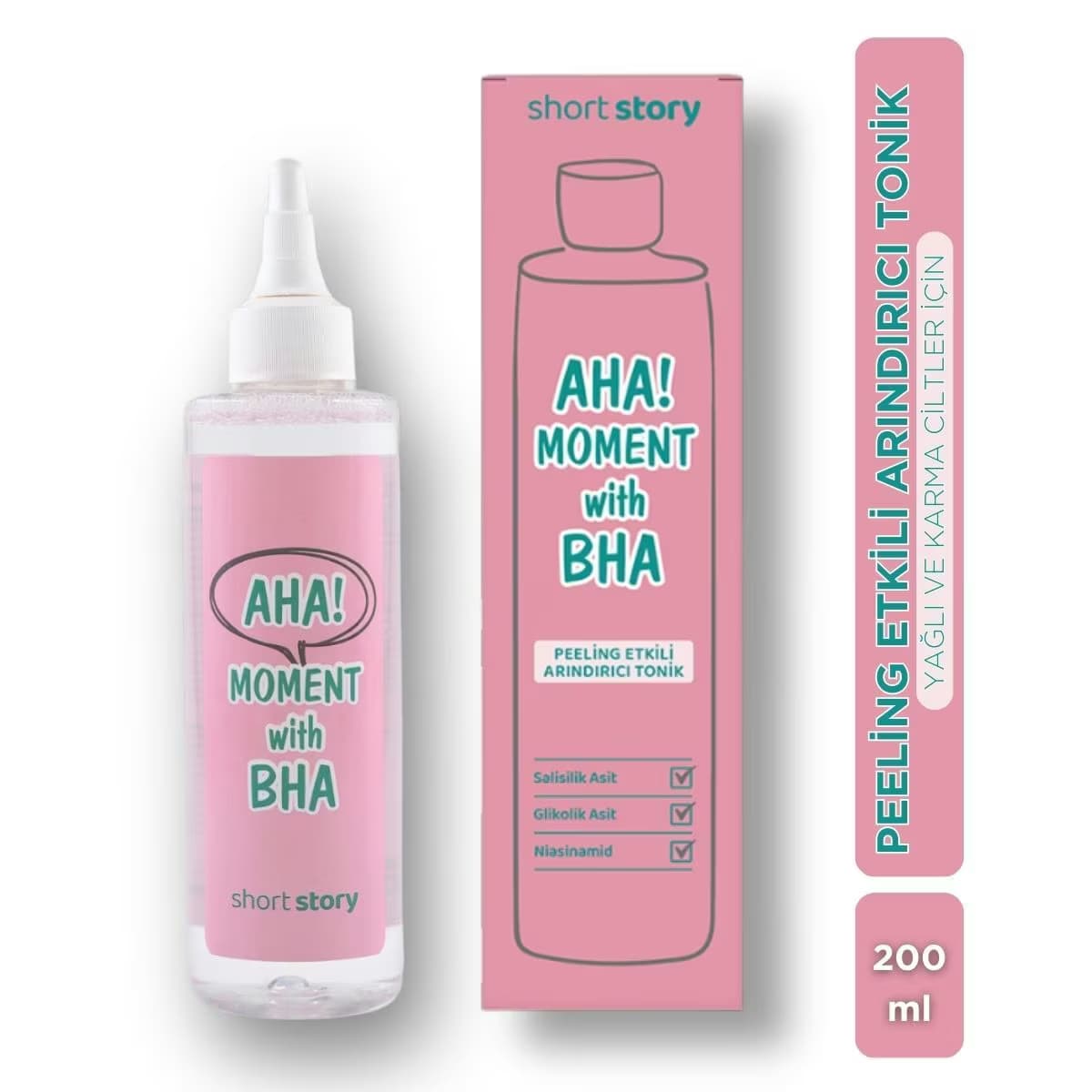 Short Story AHA! Moment With BHA Peeling Etkili Arındırıcı Tonik 200 ml