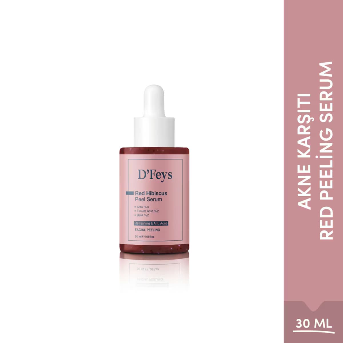D'Feys Akne Karşıtı Kırmızı Peeling Serum AHA %8 BHA %2 30 ml