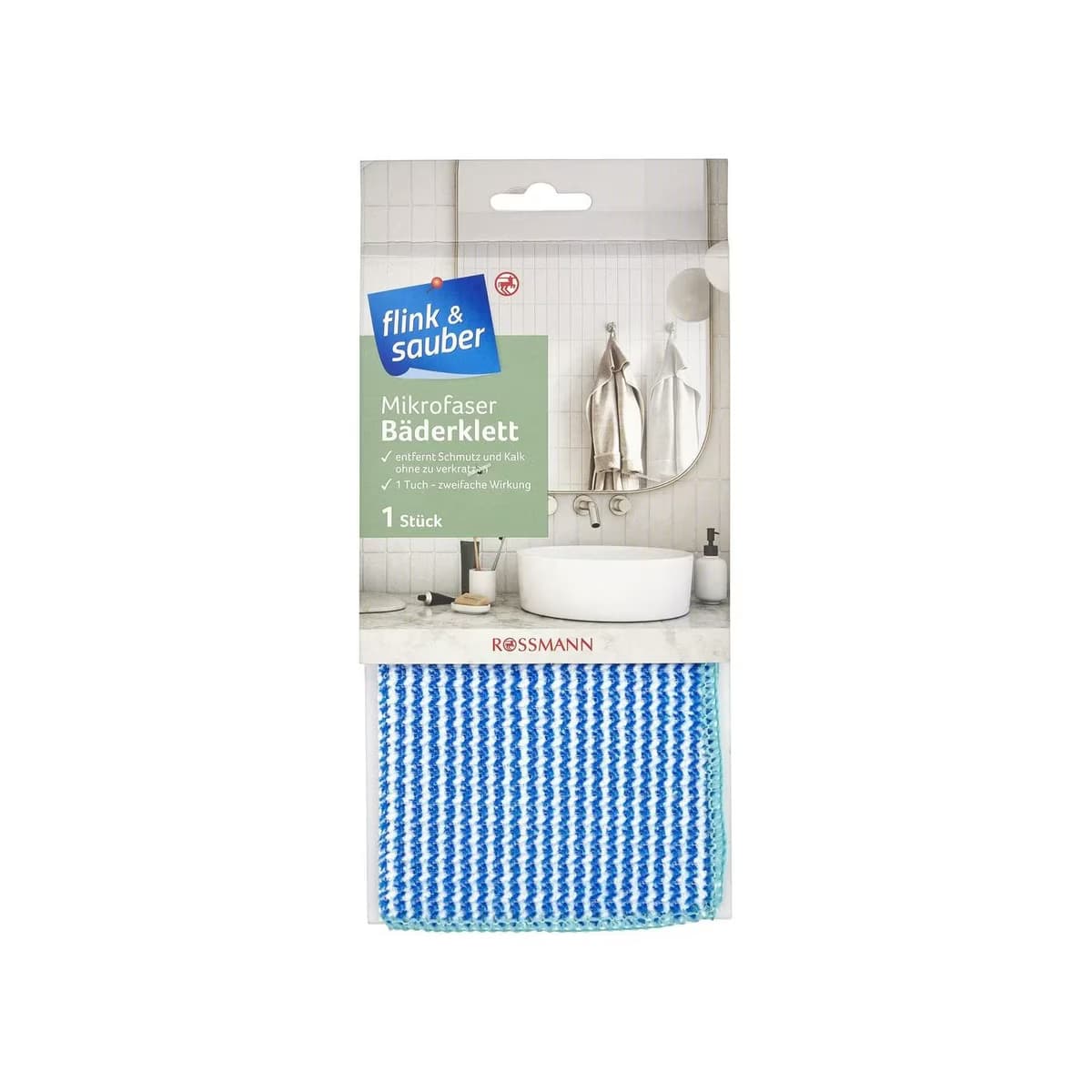 Flink & Sauber Mikrofiber Banyo Temizlik Bezi Tekli