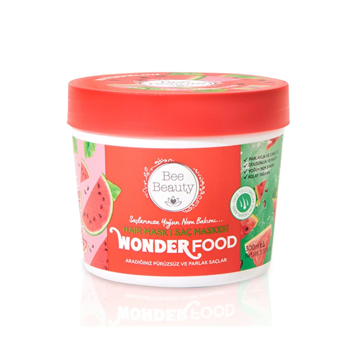 Bee Beauty Wonder Food Watermelon Drop Saç Maskesi 300 ml - Gratis