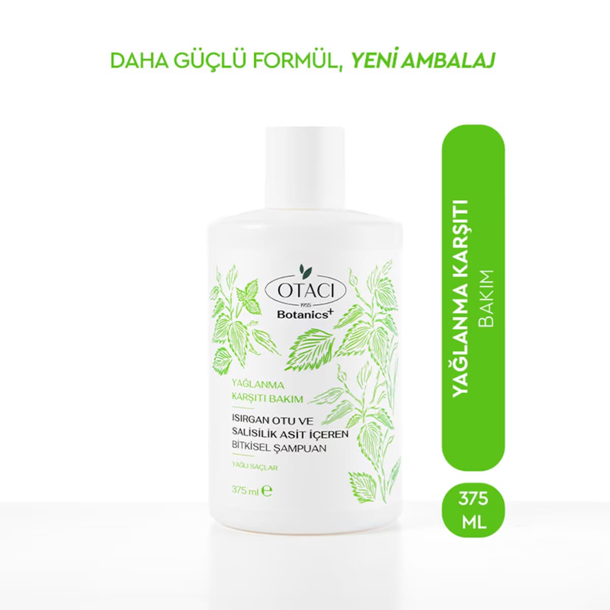 Otacı Botanics+ Yağlanma Karşıtı Bitkisel Bakım Şampuanı 375 ml
