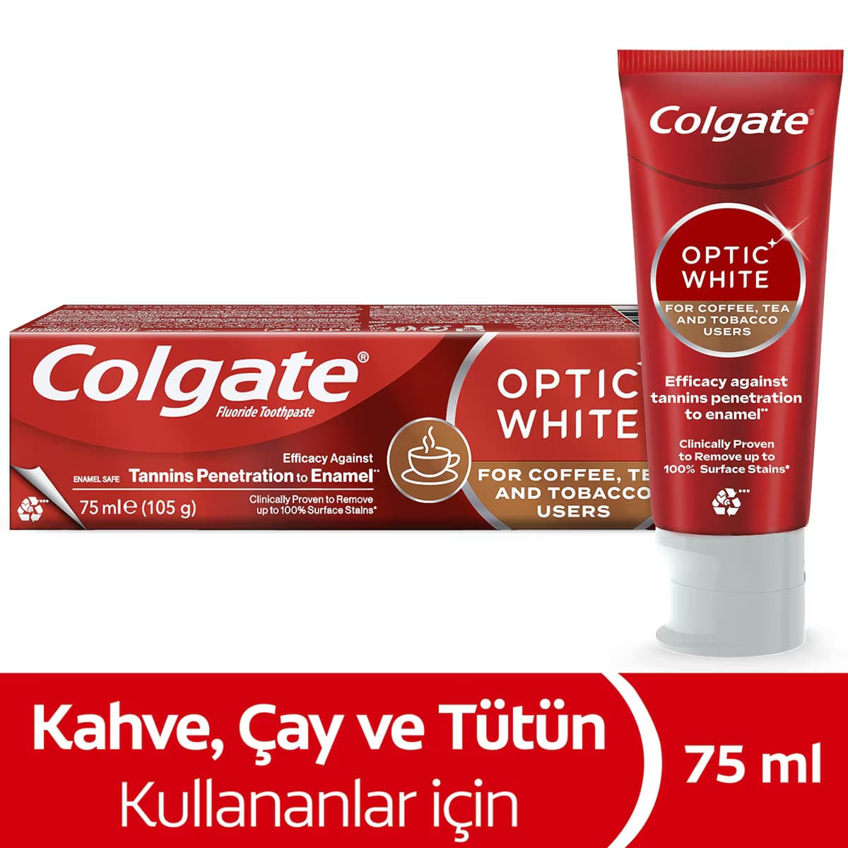 Colgate Optic White Diş Macun Çay&Kahve&Tütün 75 ml