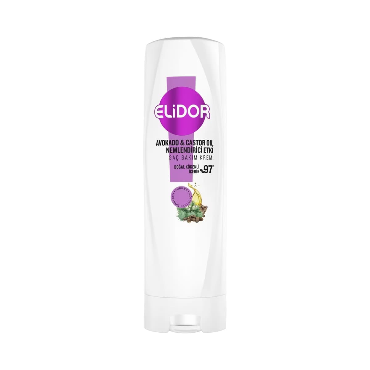 Elidor Avokado ve Castor Yağı Nemlendirici Etki Saç Bakım Kremi 350 ml - Gratis
