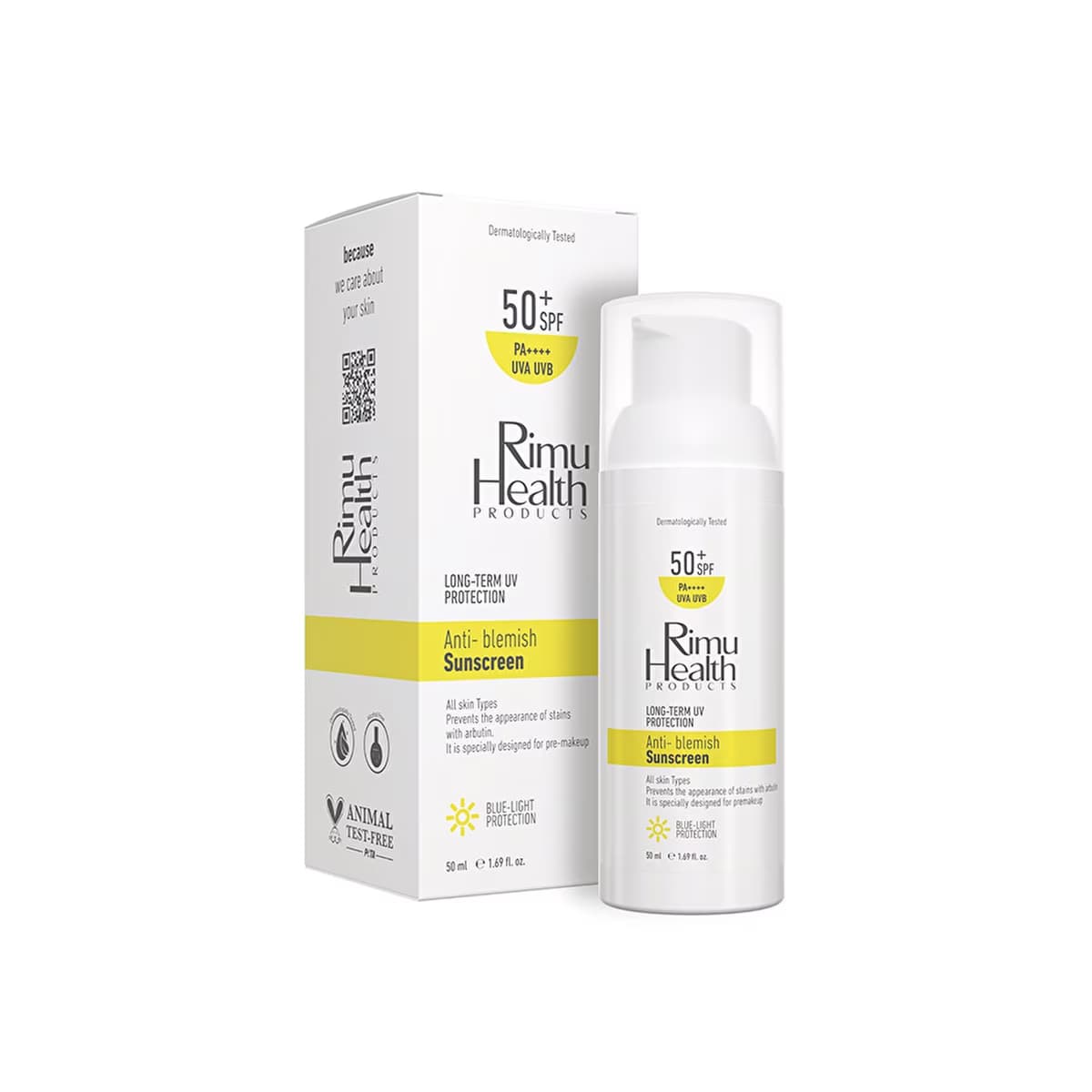 Rimu Health Lekeli Ciltler İçin Cilt Tonu Eşitleyici Aydınlatıcı Güneş Kremi 50 ml (Arbutin) - Gratis
