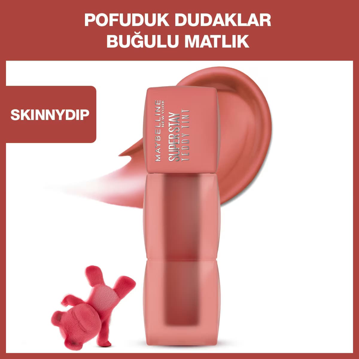 Maybelline New York Super Stay Teddy Tint Uzun Süre Kalıcı Likit Mat Tint 15 Skinny Deep