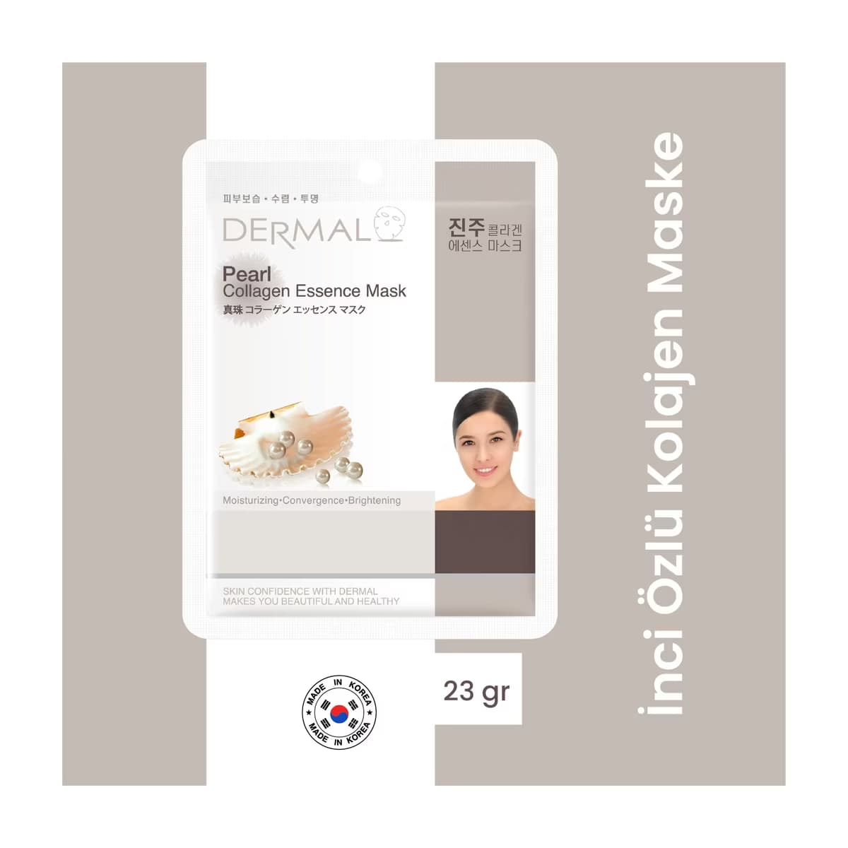 Dermal Aydınlatıcı Nemlendirici İnci Özlü Kolajen Gece Maske 23 gr - Gratis