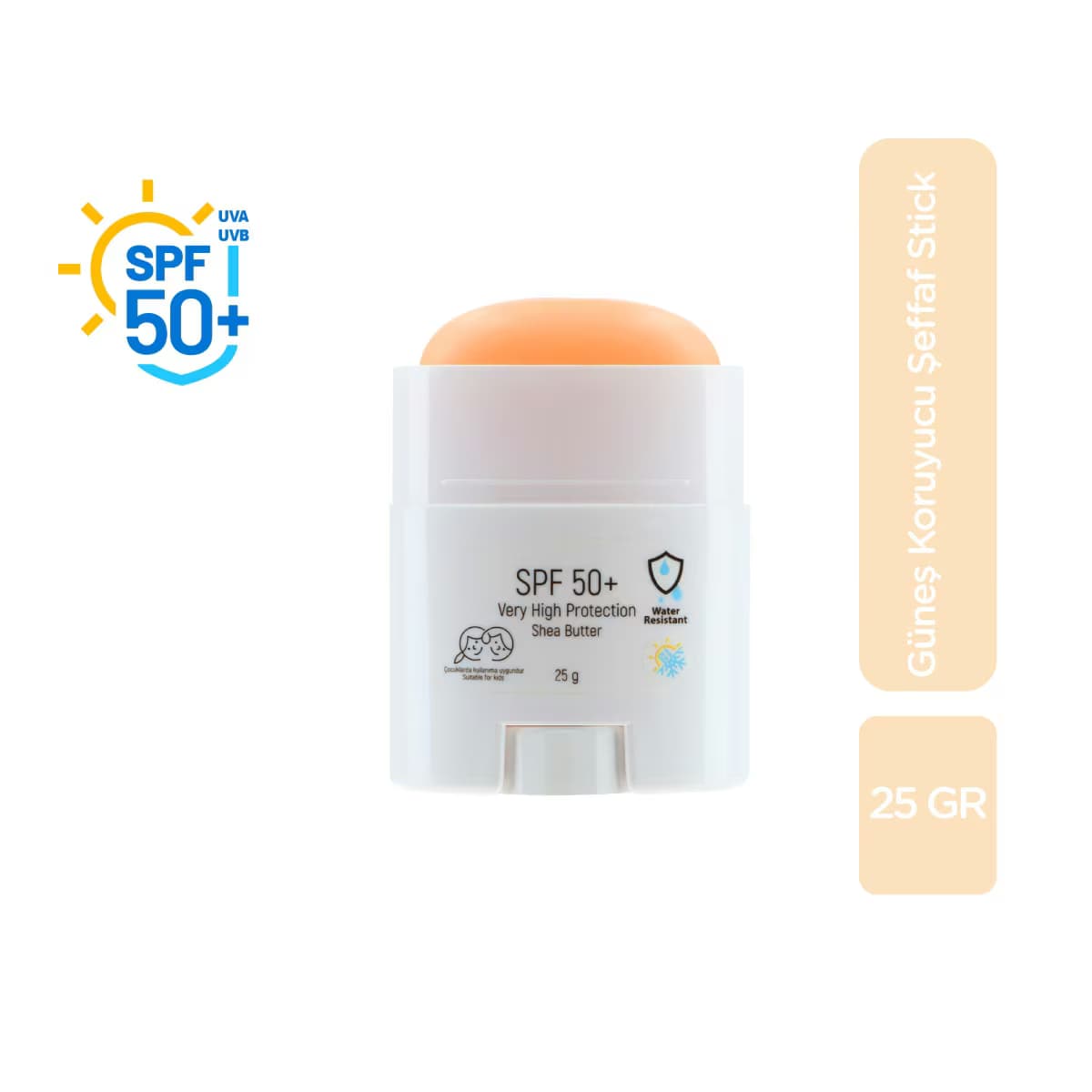 Bilge Öztürk Renkli Güneş Koruyucu Stick Şeffaf Spf50 25 gr