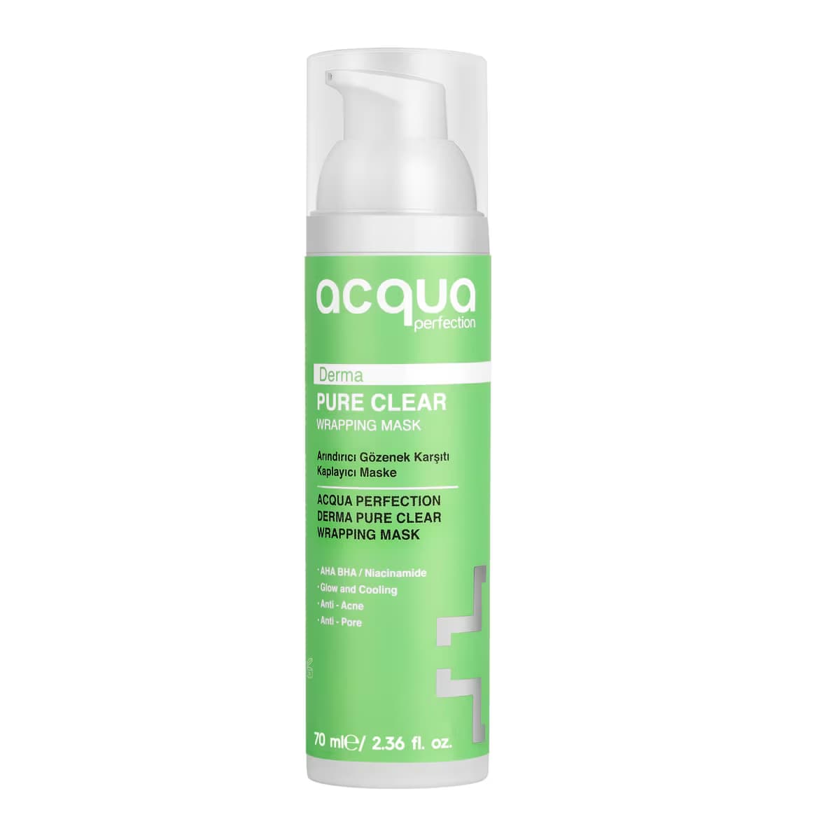 Acqua Perfection Derma Pure Arındırıcı ve Gözenek Sıkılaştırıcı Siyah Nokta Akne Soyulabilir Yüz Maskesi 70 ml
