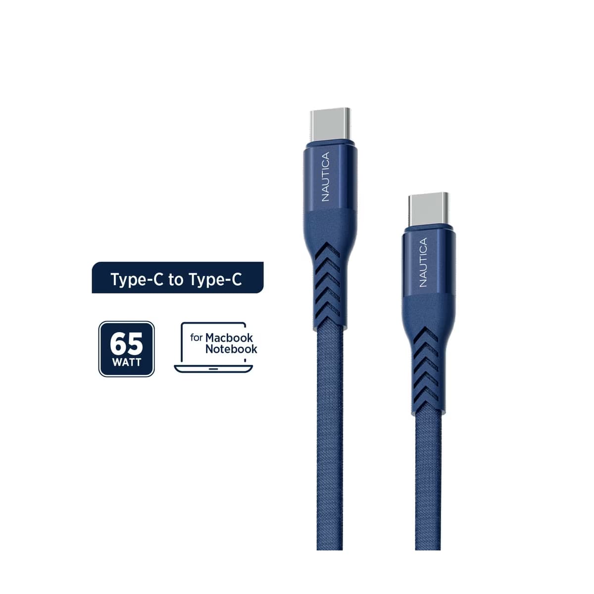 Nautica C400 Type-C Lacivert Şarj Kablosu - Gratis