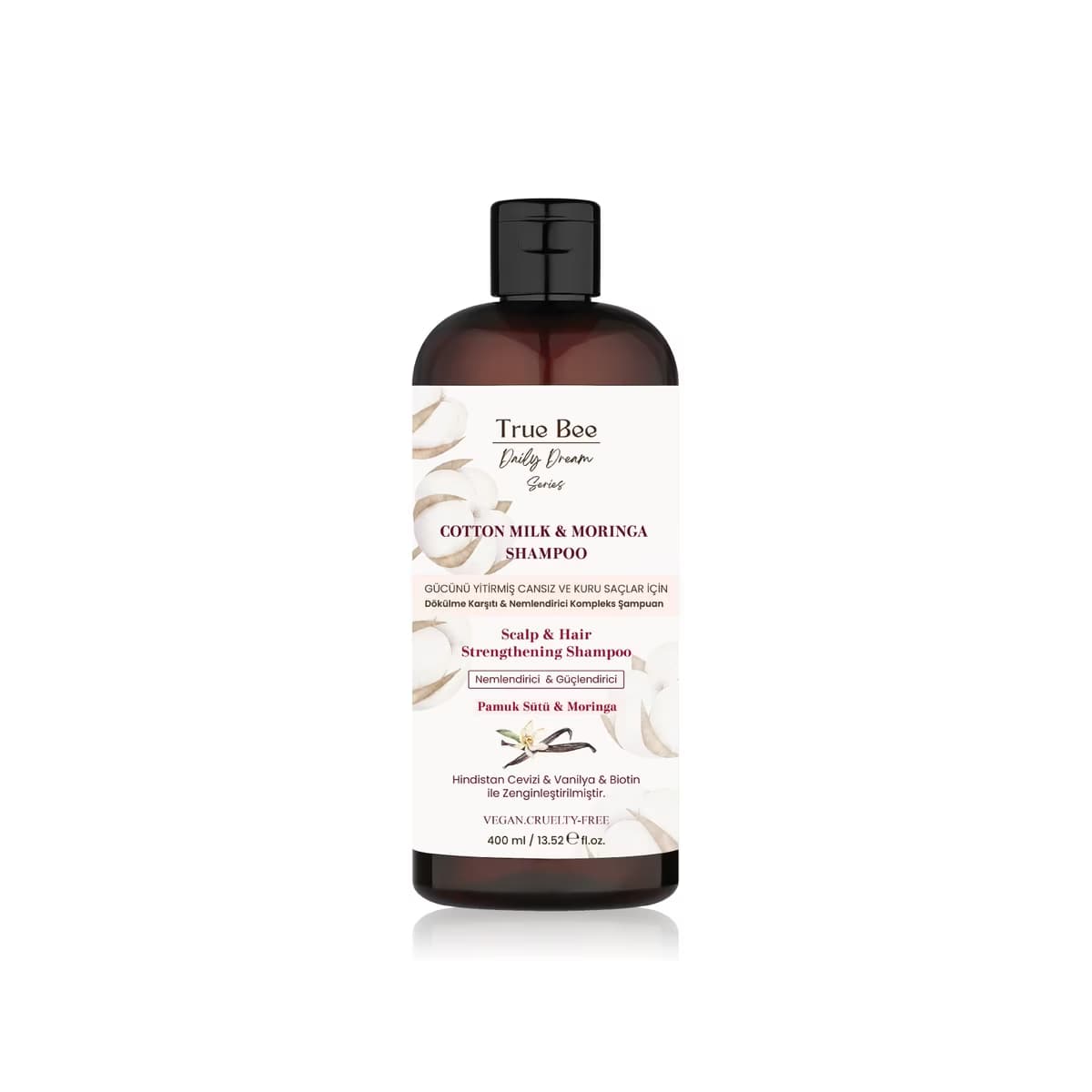 True Bee Pamuk Sütü & Moringa Kompleks Şampuan 400 ml - Gratis