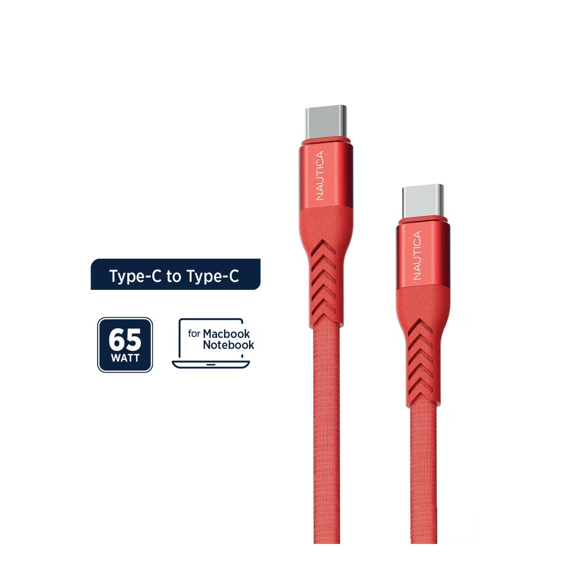Nautica C400 Type-C Kırmızı Şarj Kablosu - Gratis