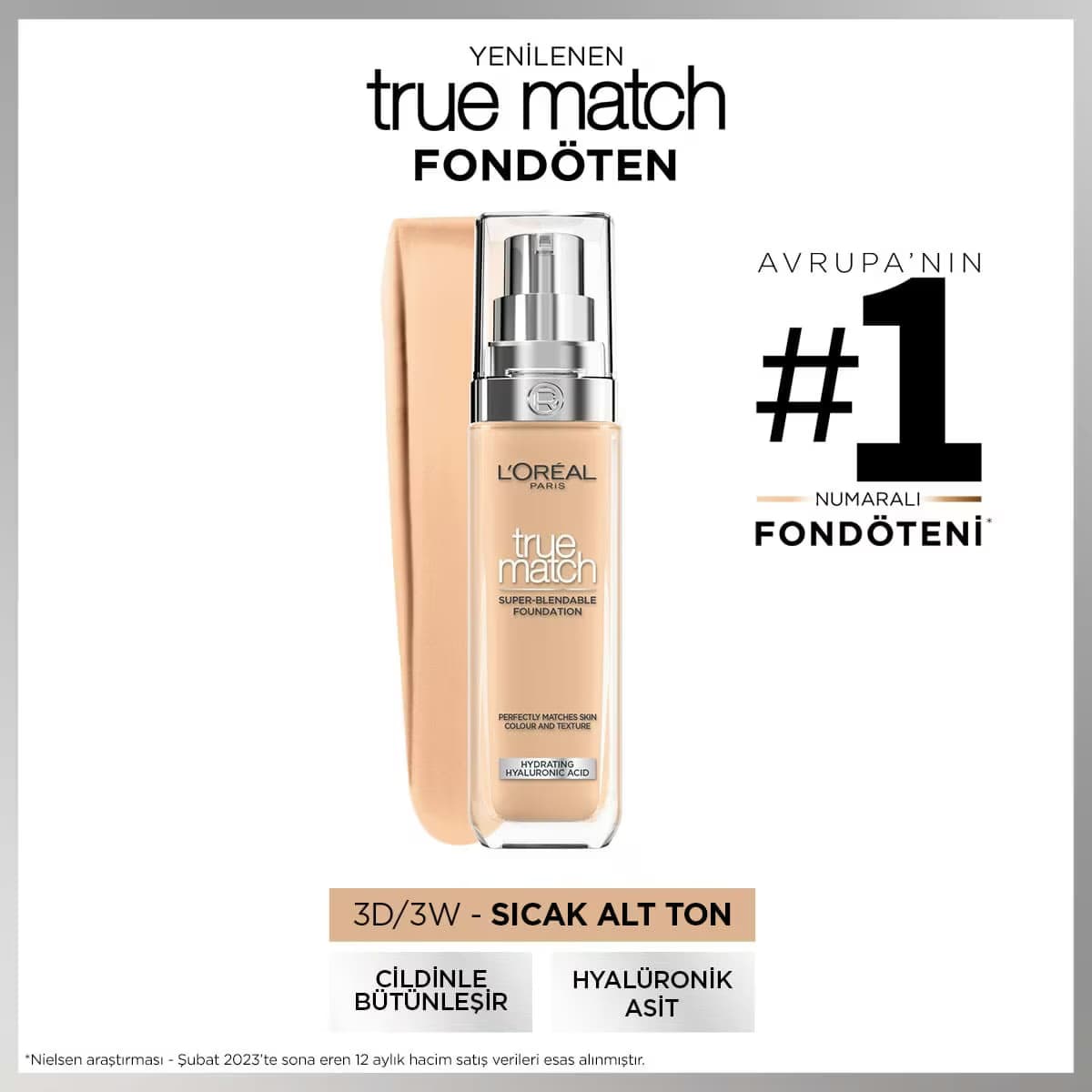 L'Oreal Paris True Match Fondöten 3D3W Bej Dore