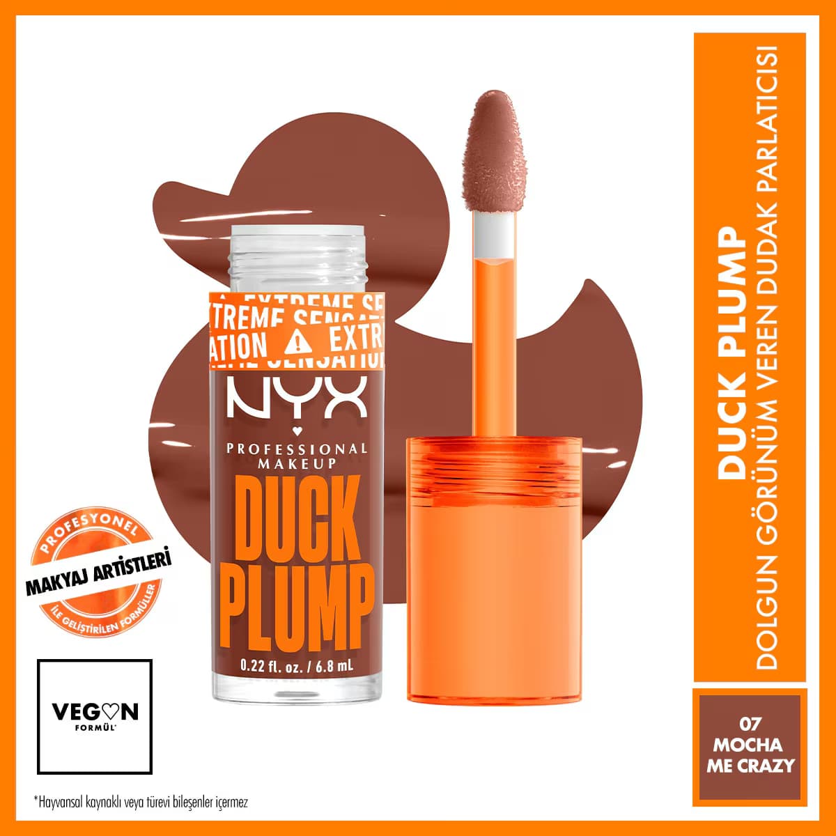Nyx Professional Makeup Duck Plump Dolgun Görünüm Veren Dudak Parlatıcısı 07 Mocha Me Crazy