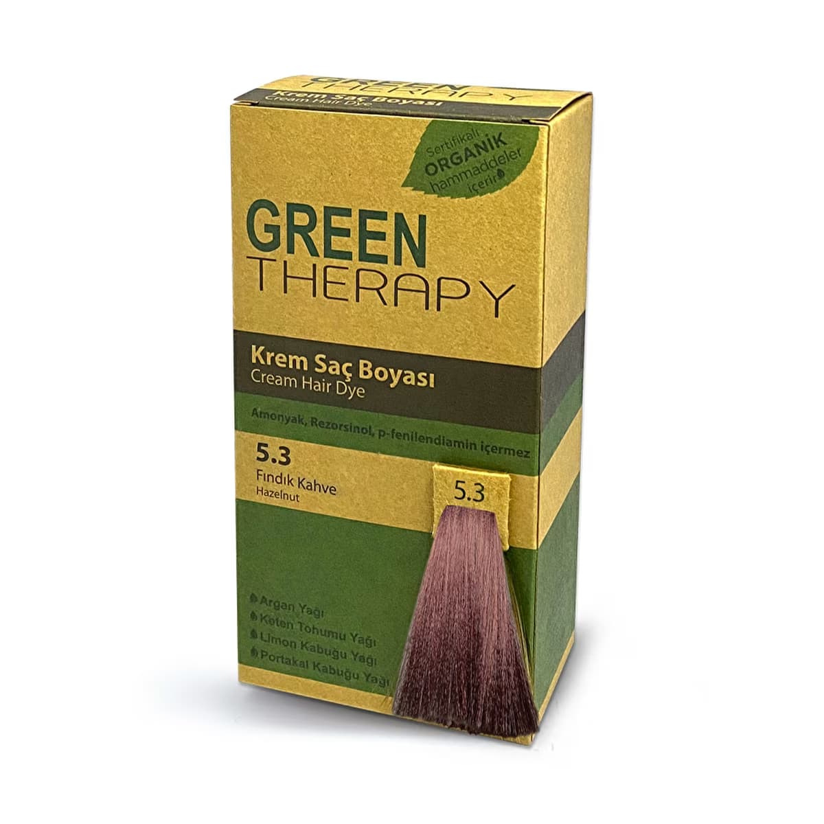 Green Therapy Krem Saç Boyası 5.3 Fındık Kahve - Gratis