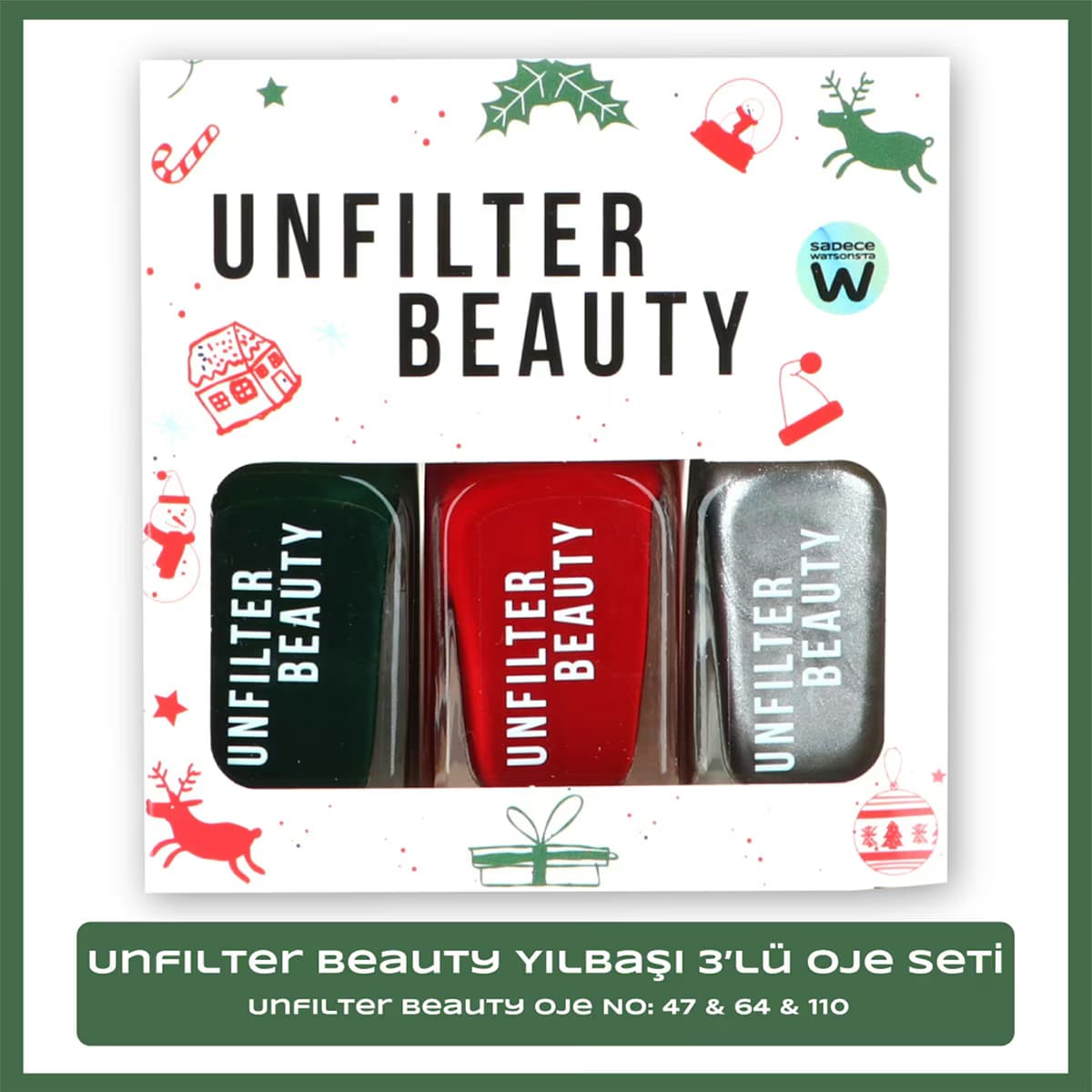 Unfilter Beauty Yılbaşı Oje Seti No: 01 64&67&110 3'lü
