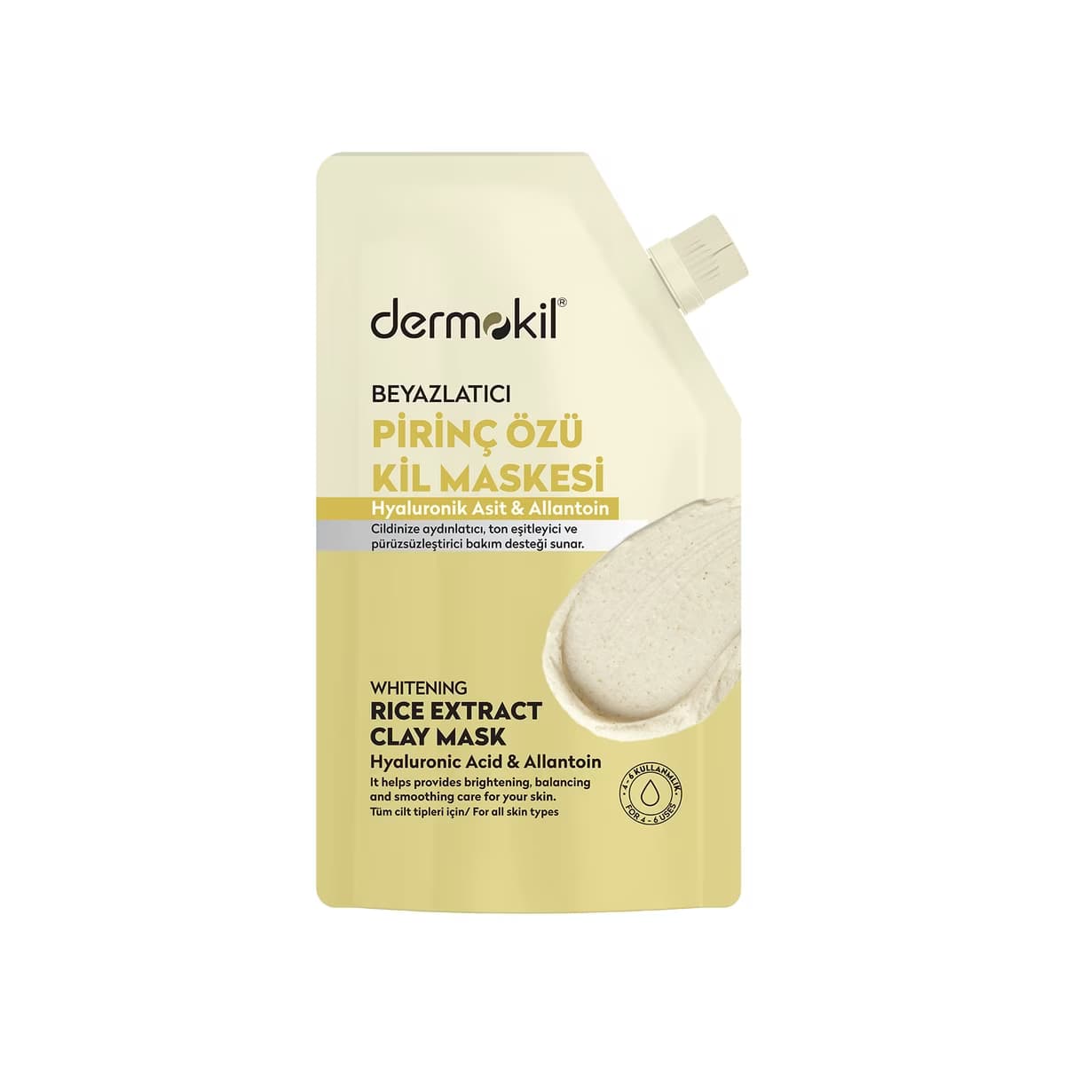 Dermokil Pirinç Özlü Beyazlatıcı Kil Yüz Maskesi 50 ml - Gratis