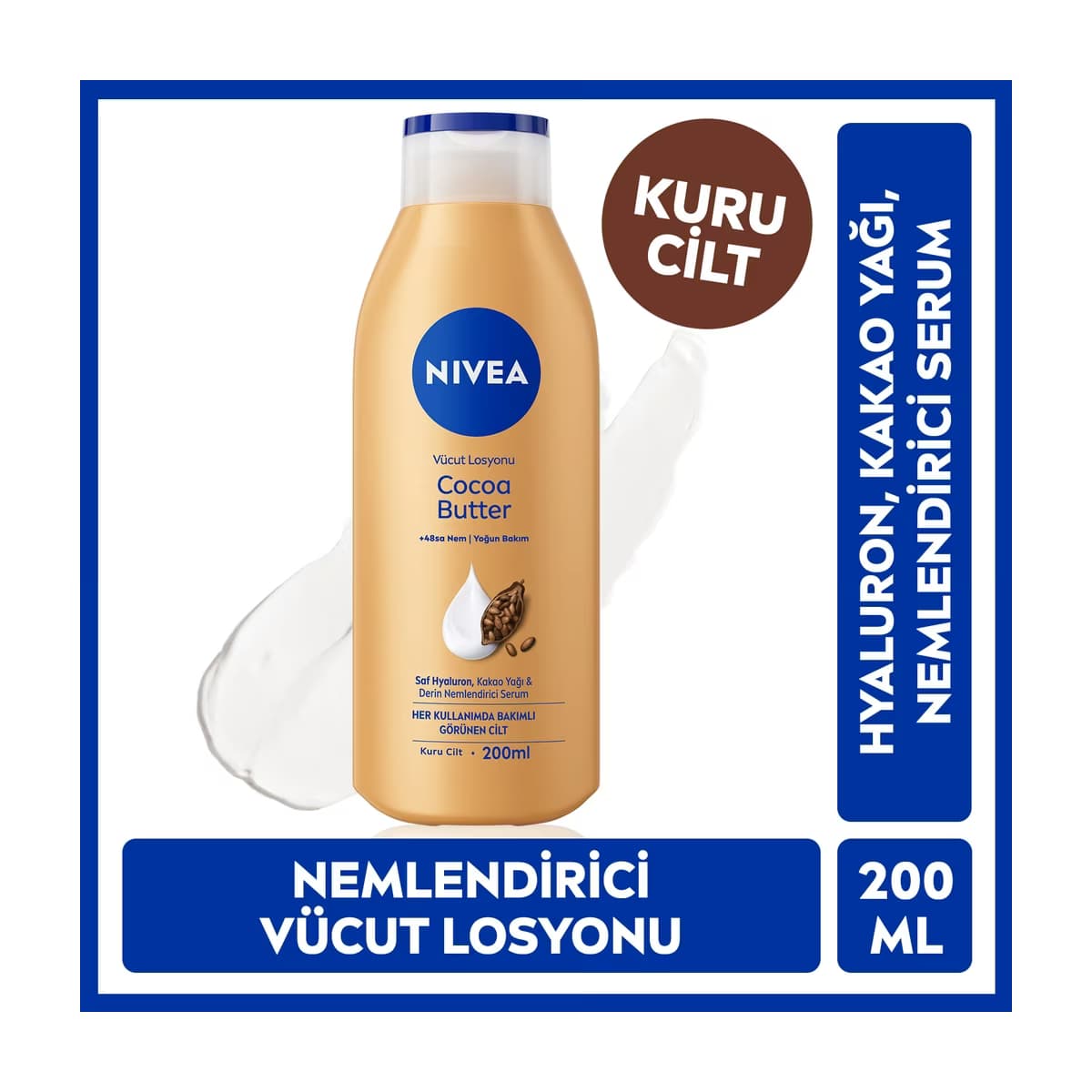Nivea Nemlendirici Vücut Bakım Losyonu Cocoa Butter 200 ml - Gratis