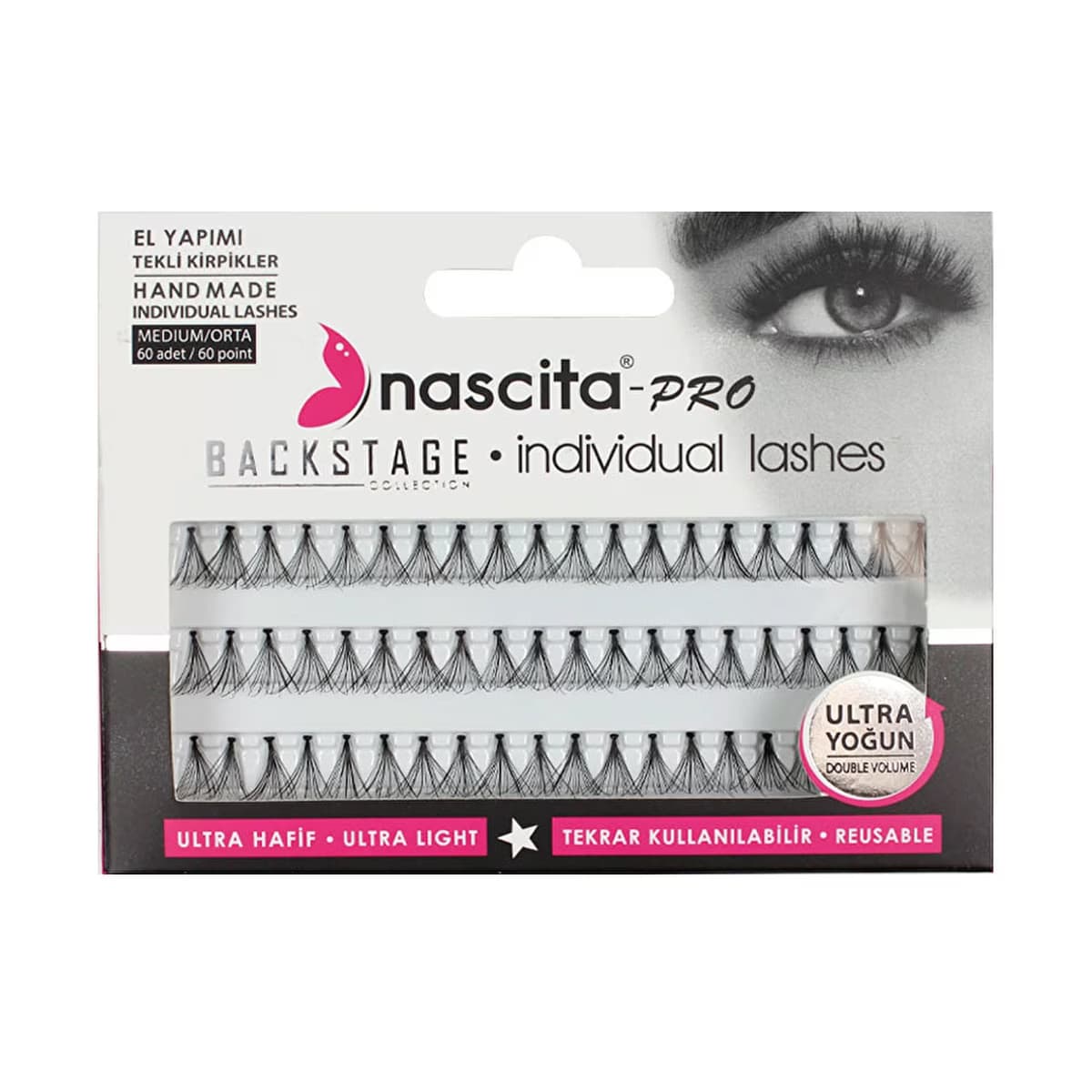 Nascita Backstage Takma Kirpik Medium 60'lı - Gratis