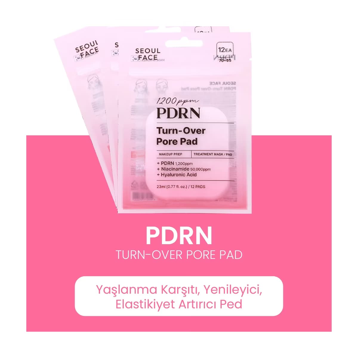 Dermal PDRN Yüz Temizleme Ped 12 Adet - Gratis