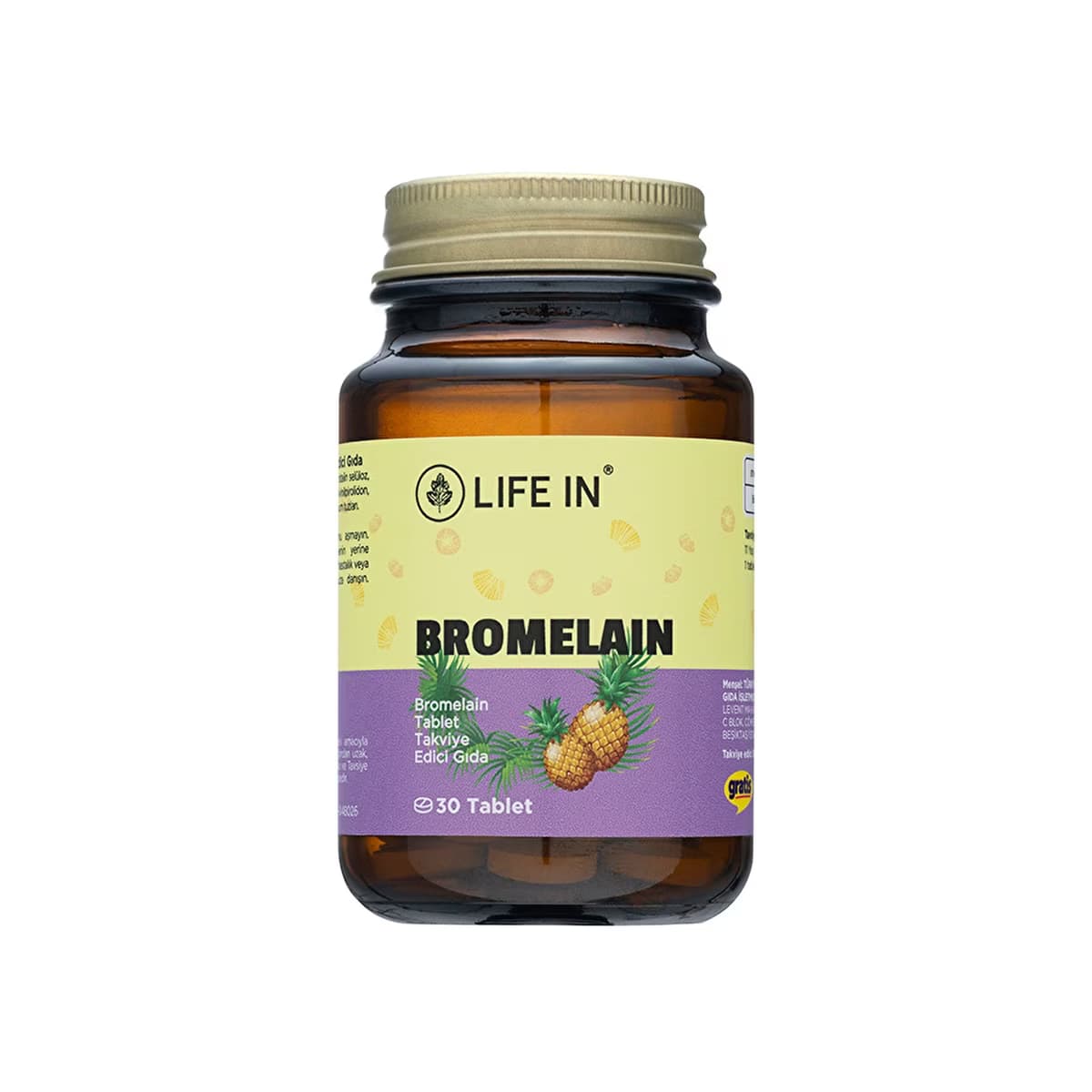 Life In Bromelain Takviye Edici Gıda 30 Tablet 250mg - Gratis