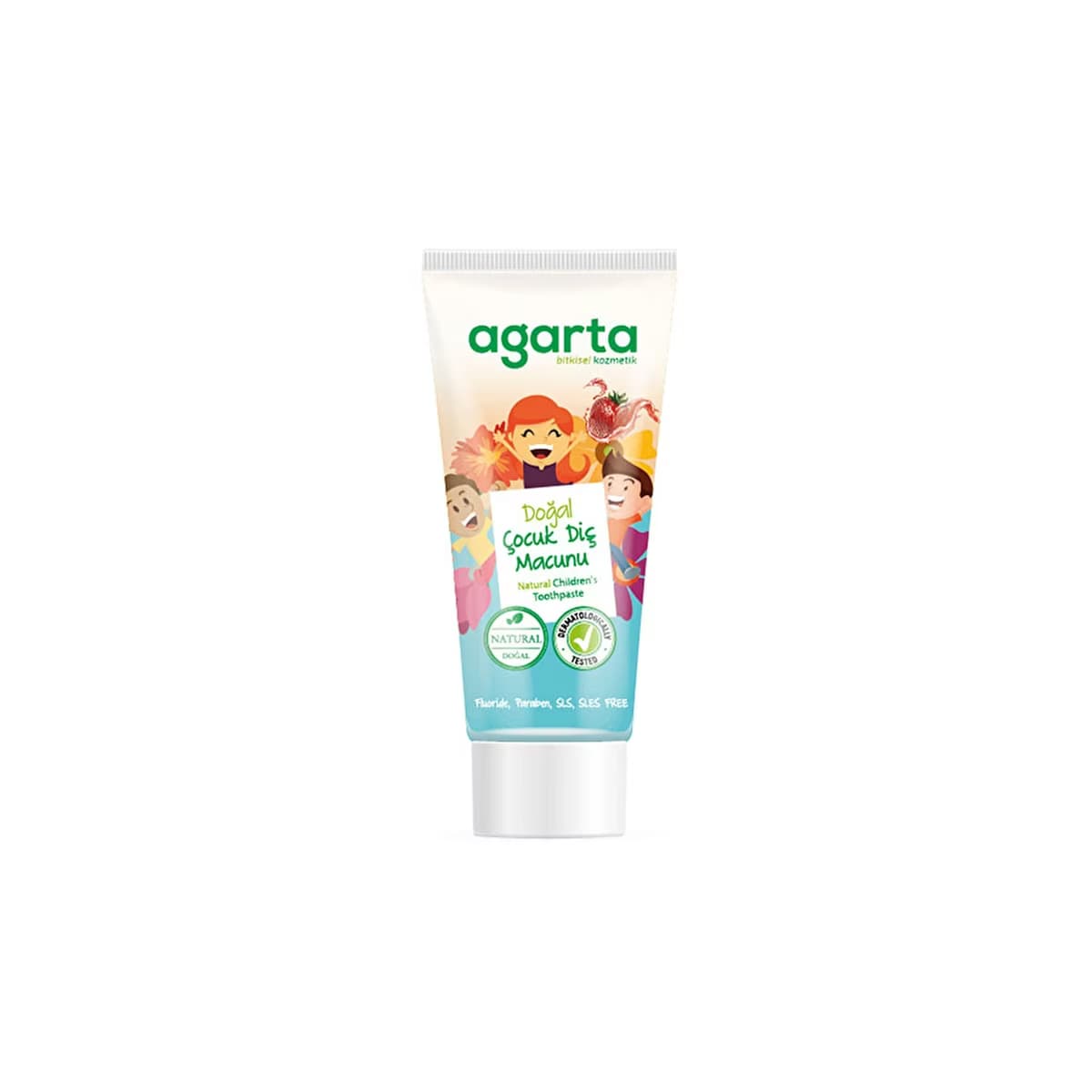 Agarta Doğal Florürsüz Çocuk Diş Macunu Çilekli 75 ml - Gratis