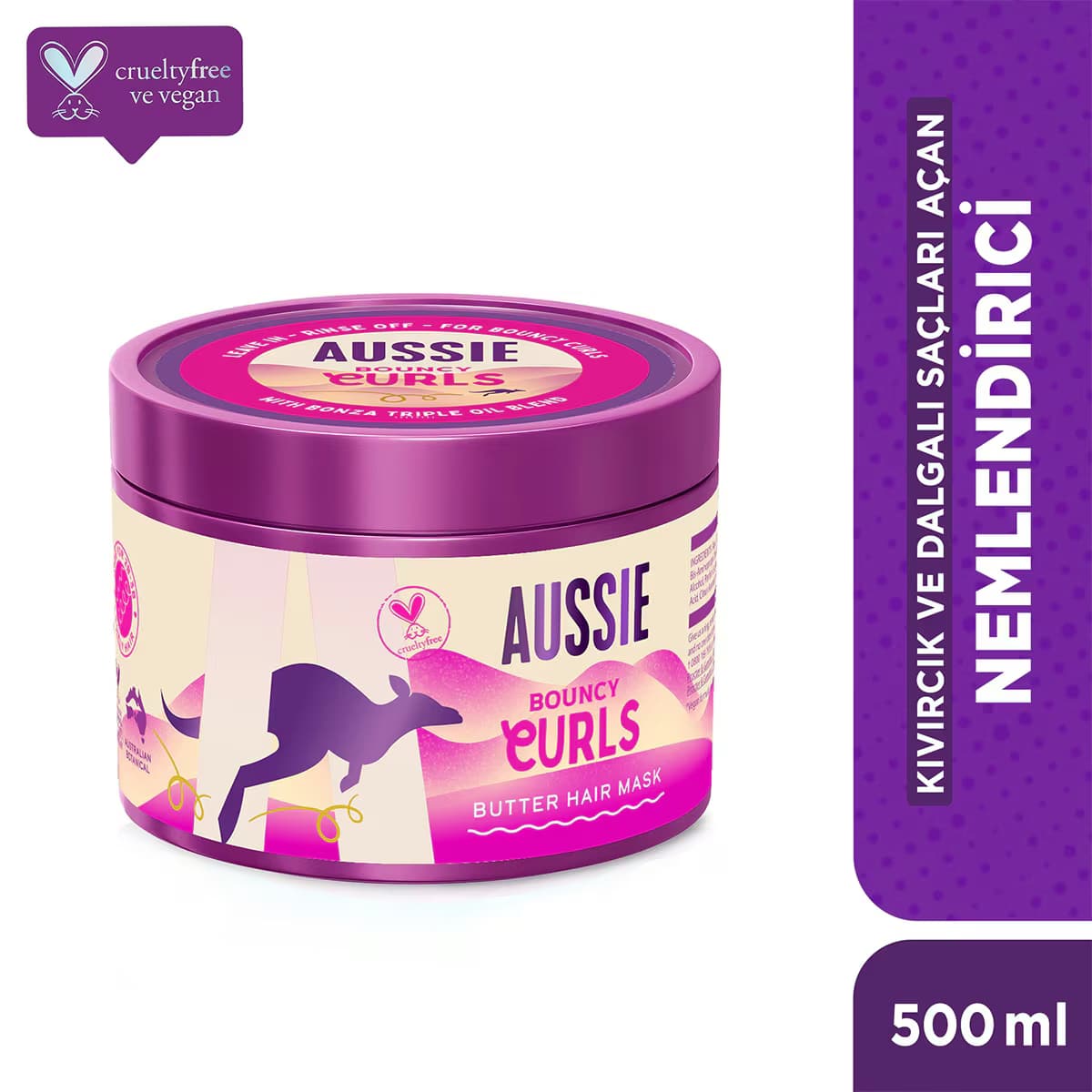Aussie Bouncy Curls Açan Nemlendirici Saç Maskesi 500 ml