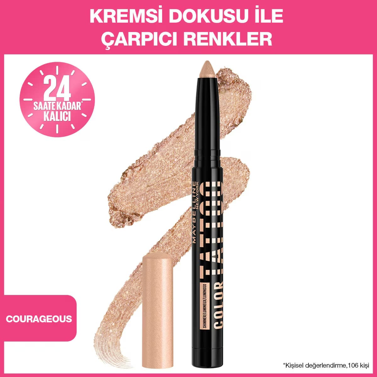 Maybelline New York Tatto Jel Göz Farı Courageous