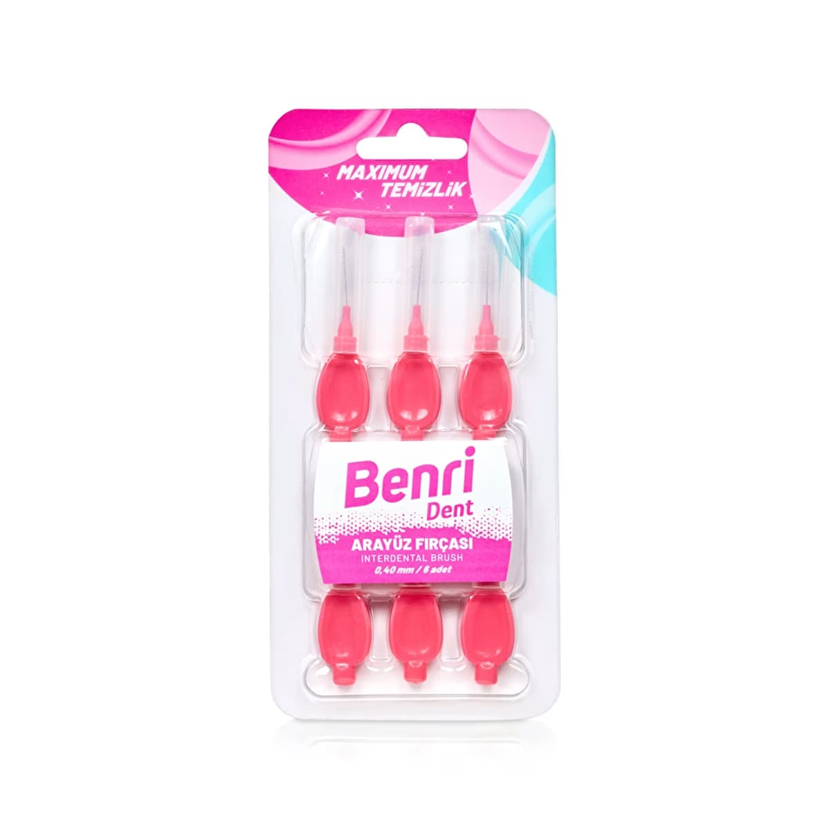 Benri Dent Arayüz Fırçası Pembe 0,40 mm - Gratis