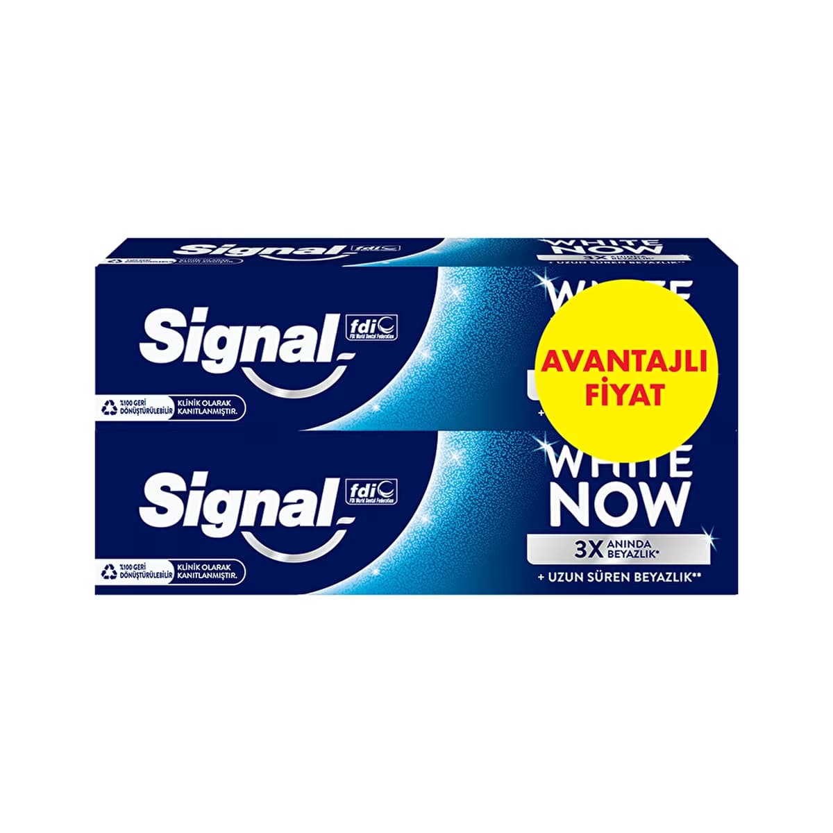 Signal White Now Diş Macunu Original Uzun Süren Beyazlık 75 ml x 2 - Gratis